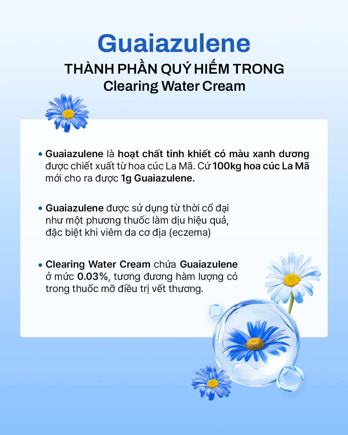 Mô tả Kem dưỡng ẩm, hỗ trợ tái tạo da Midnight Blue Clearing Water Cream 50g - 2