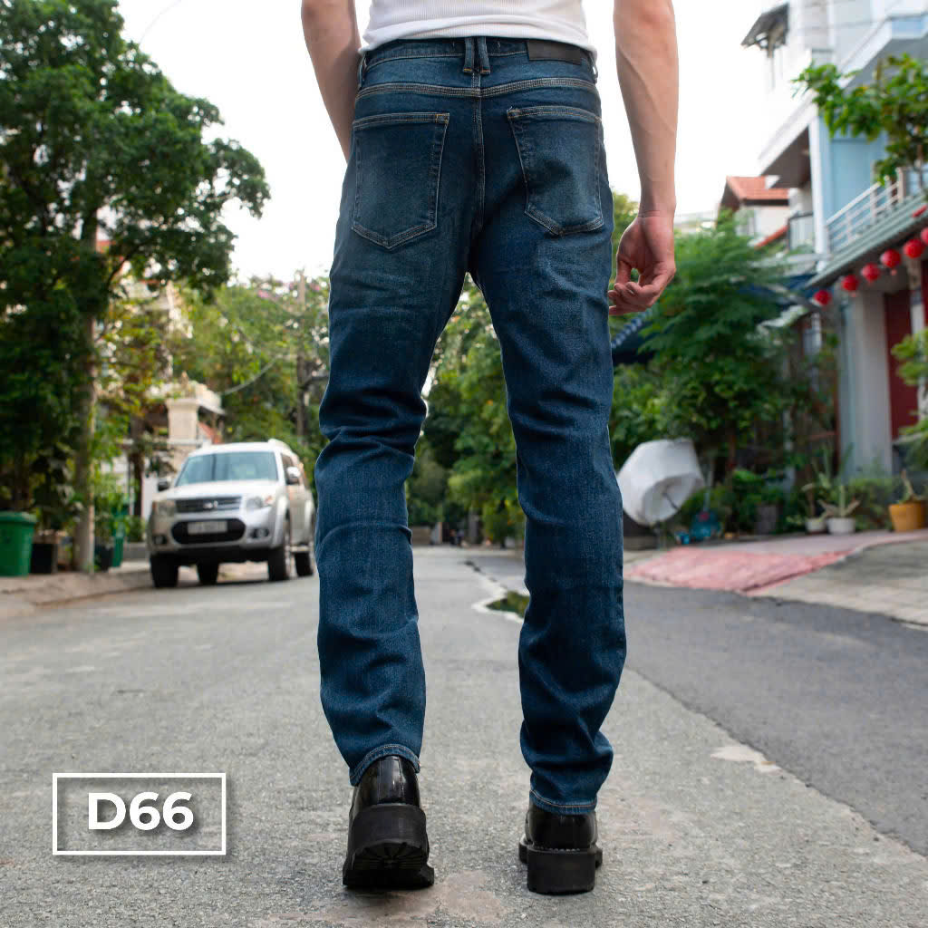 Mô tả D66 Quần Dài Jeans Xanh Đơn Giản Justmen Phong Cách Thời Thương - 3