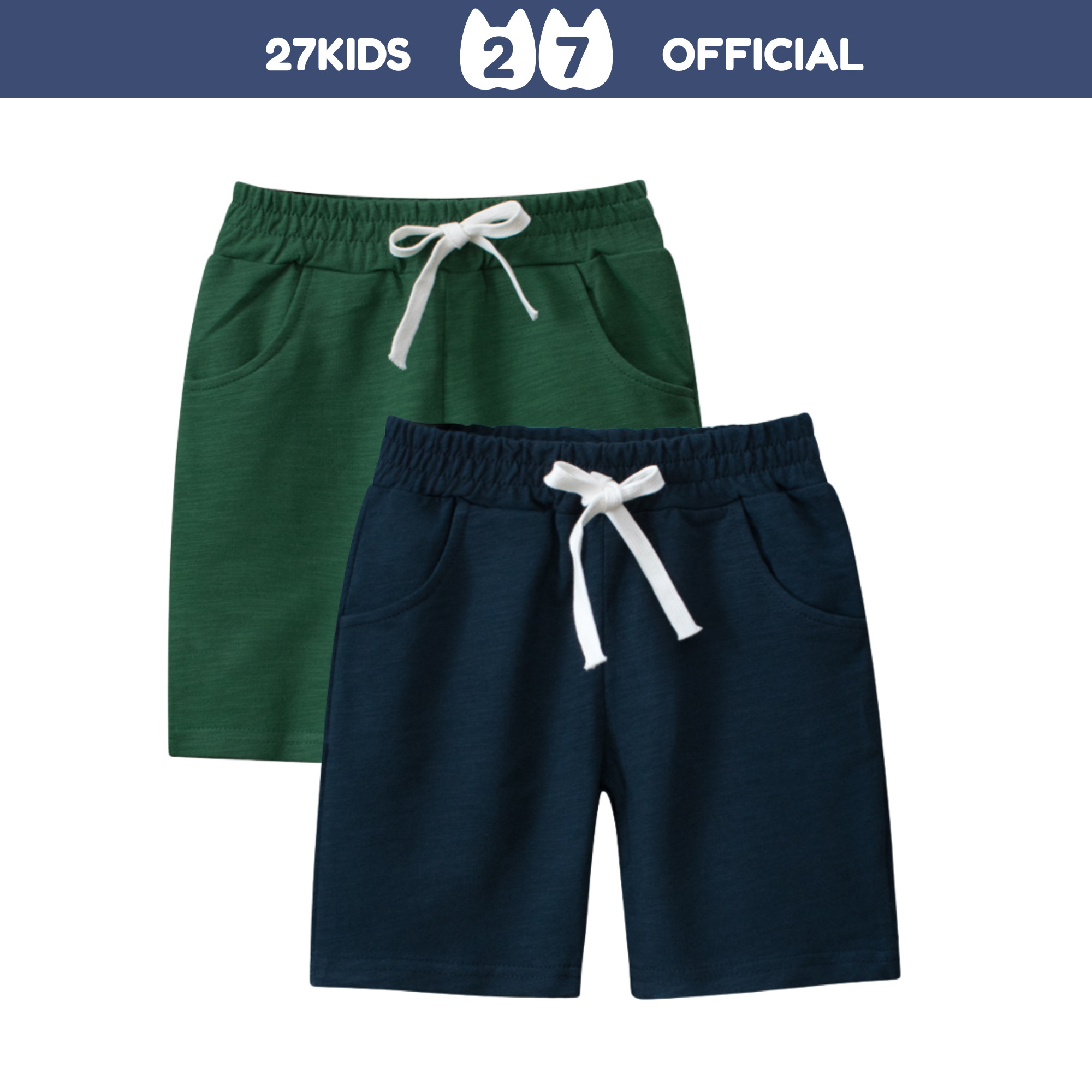 Mô tả Quần short bé trai 27Kids sooc đùi thể thao nam vải Cotton cho trẻ từ 2-10 tuổi BSPS3 - 1