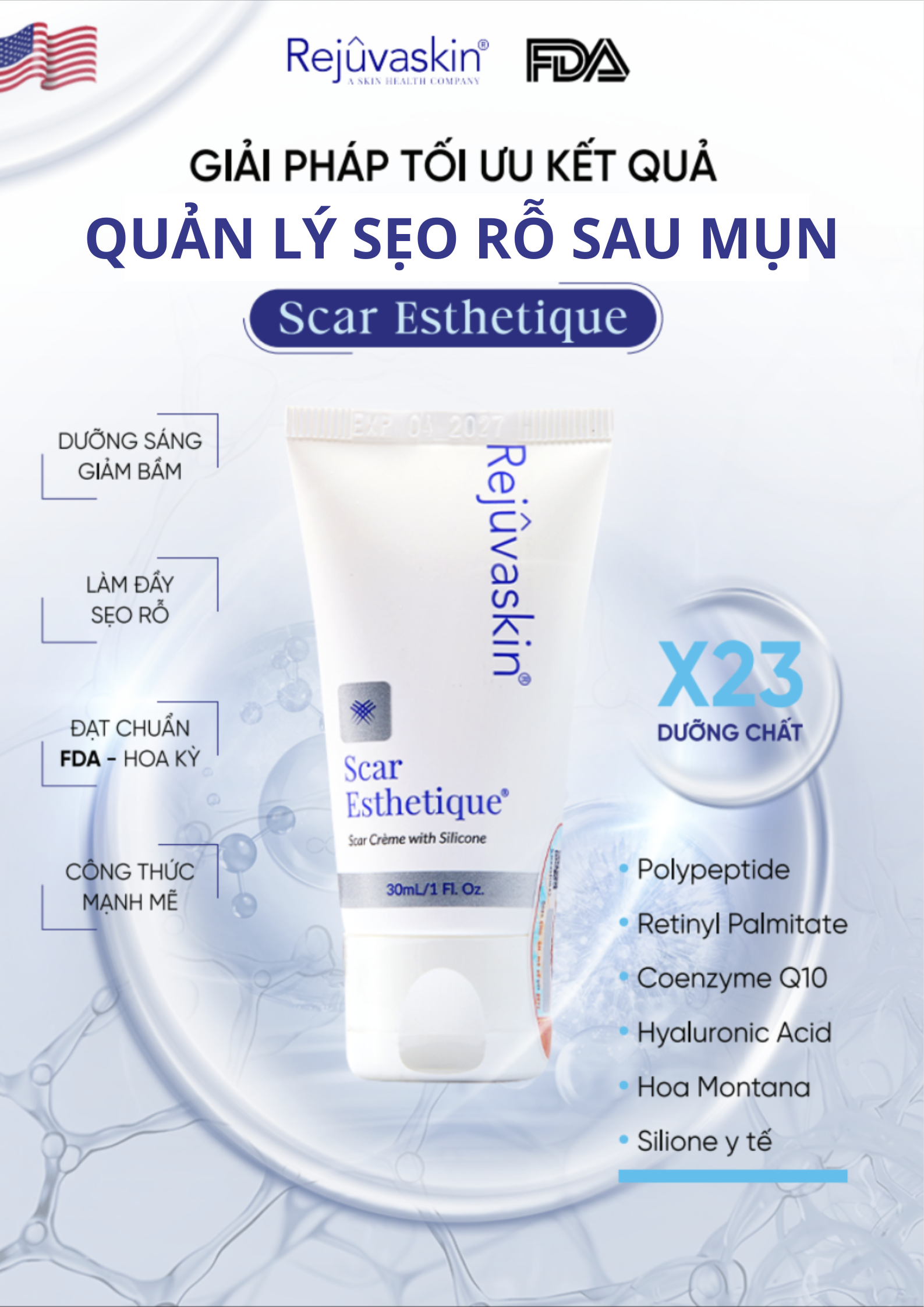 Kem Scar Esthetique 10ml - Công dụng