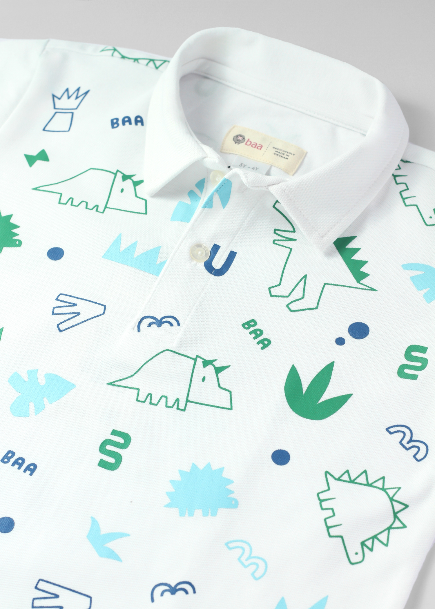 Mô tả Áo polo bé trai, áo polo ngắn tay in họa tiết vũ trụ cho bé trai từ 1 tuổi - 10 tuổi Baa Baby - PL01N - 2