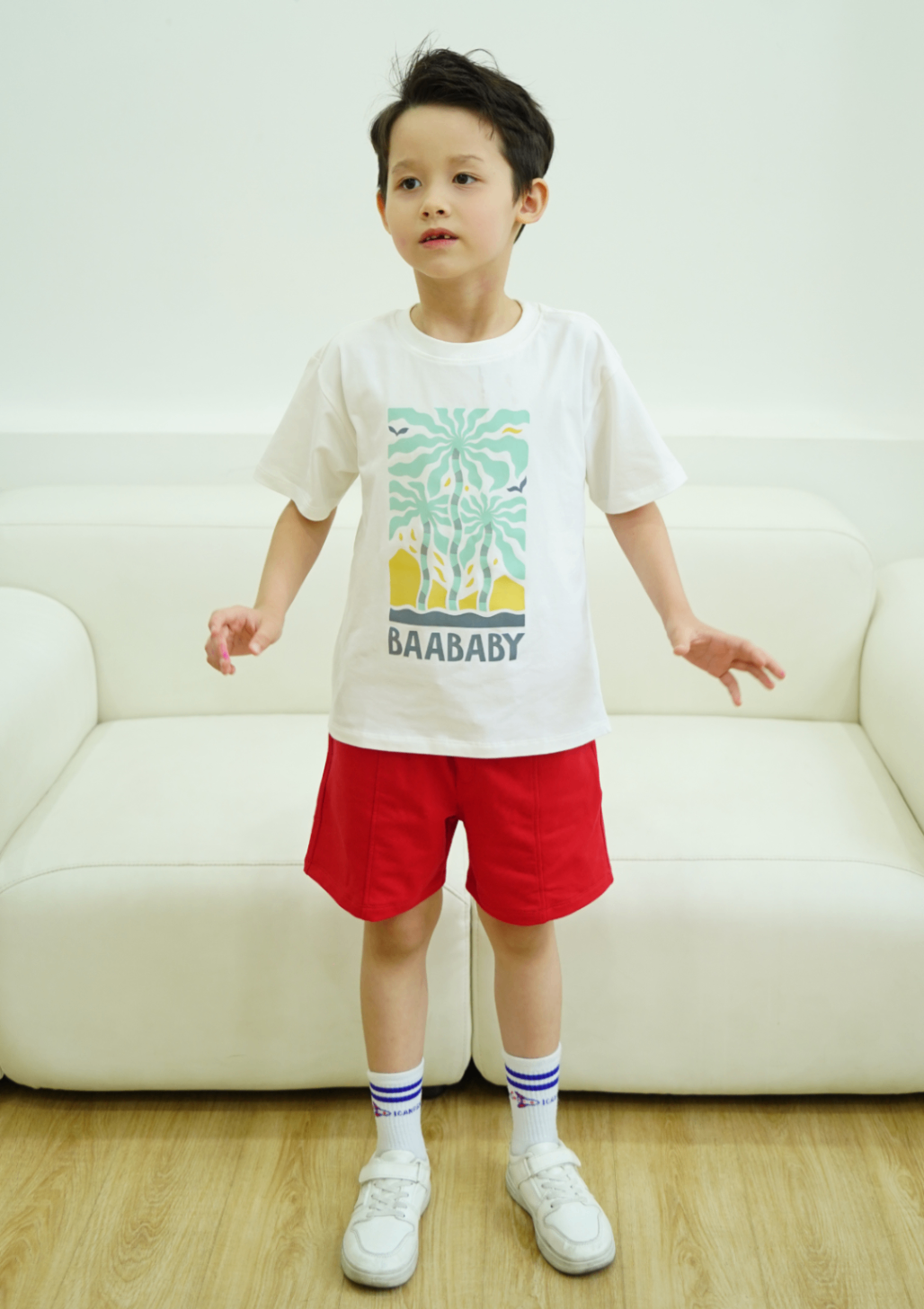 Mô tả Quần Short Bé Trai Thun Da Cá Phong Cách Mùa Hè (1-10 Tuổi) BaaBaby - QU36N - 1