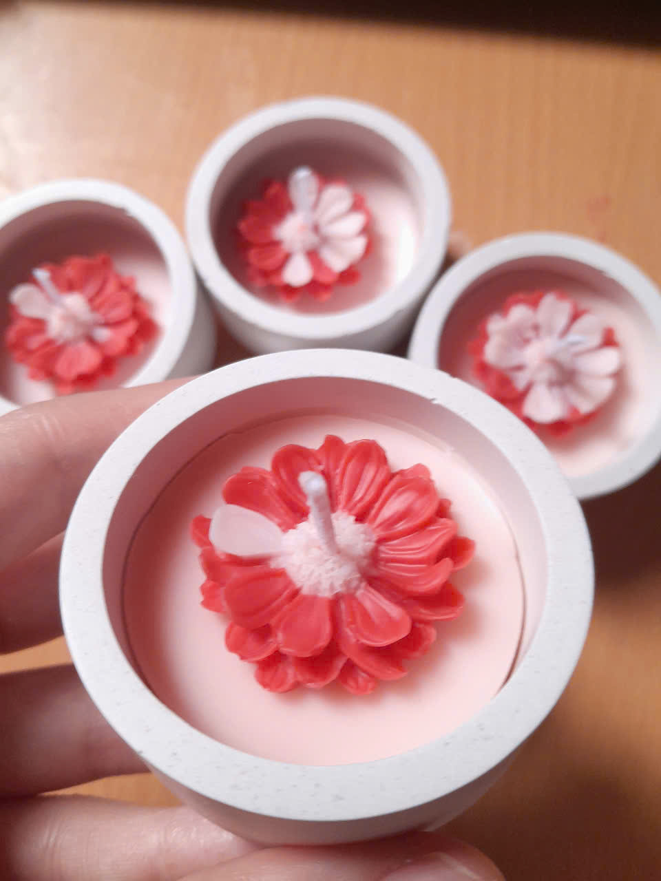 Mô tả 5 cốc nến xi măng thạch cao đựng sáp ong không mùi mini 5cm dùng cúng dường, decor nhà cửa, tiệc sinh nhật, - 1