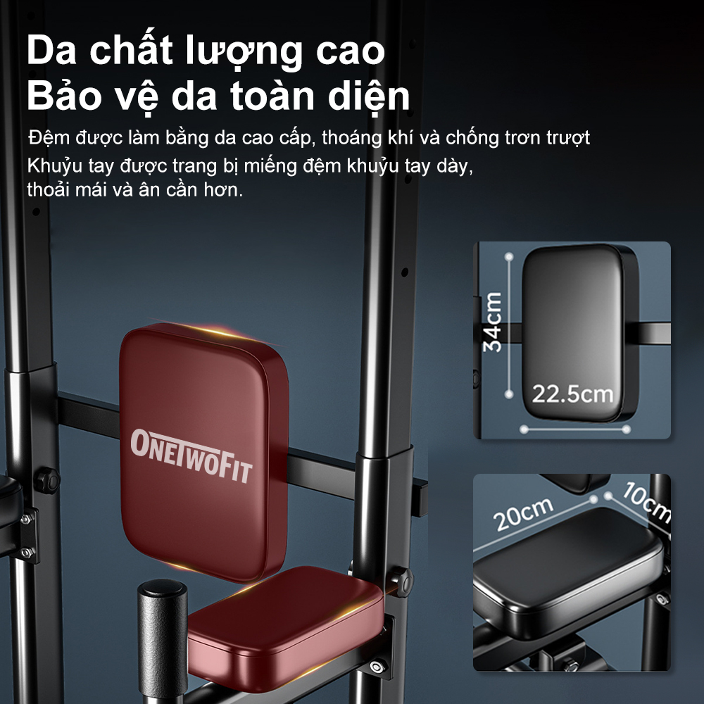 Mô tả OneTwoFit Giàn Tập Thể Hình Đa Năng, giàn xà đơn xà kép có thể điều chỉnh chiều cao - 2
