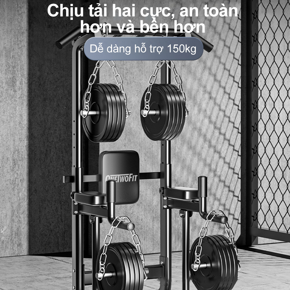 Mô tả OneTwoFit Giàn Tập Thể Hình Đa Năng, giàn xà đơn xà kép có thể điều chỉnh chiều cao - 4