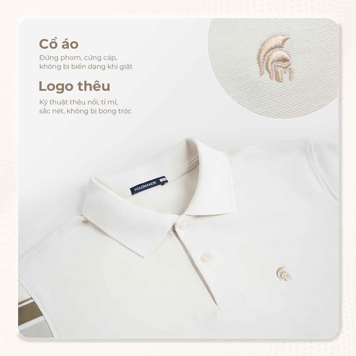 Mô tả Áo polo nam cao cấp SIMON, chất liệu mới CVC Diamond, thanh lịch sang trọng - POLOMANOR - 3