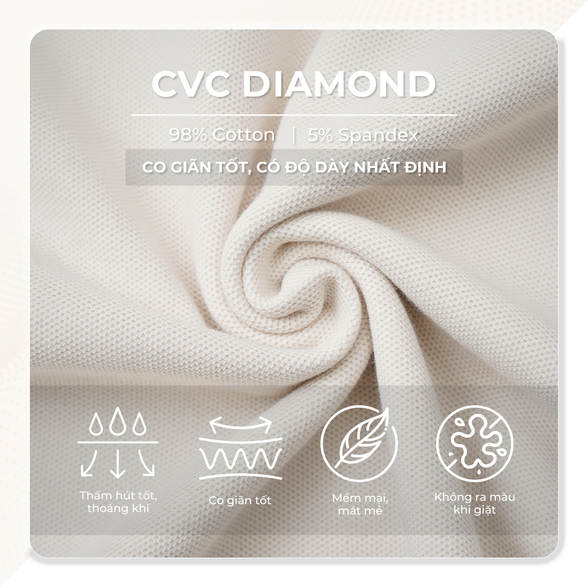 Mô tả Áo polo nam cao cấp SIMON, chất liệu mới CVC Diamond, thanh lịch sang trọng - POLOMANOR - 4