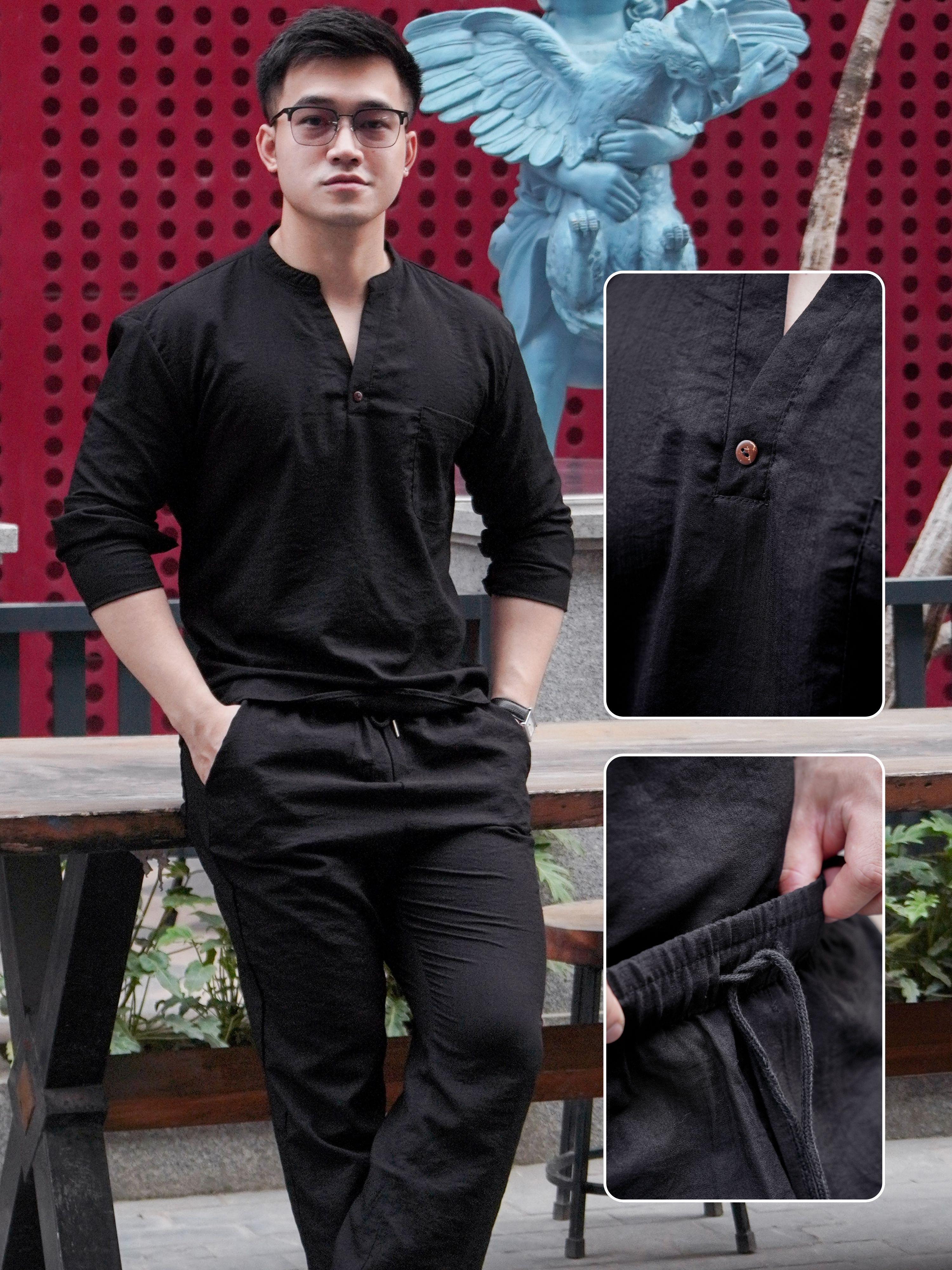 Set đồ bộ đũi lụa nam MK