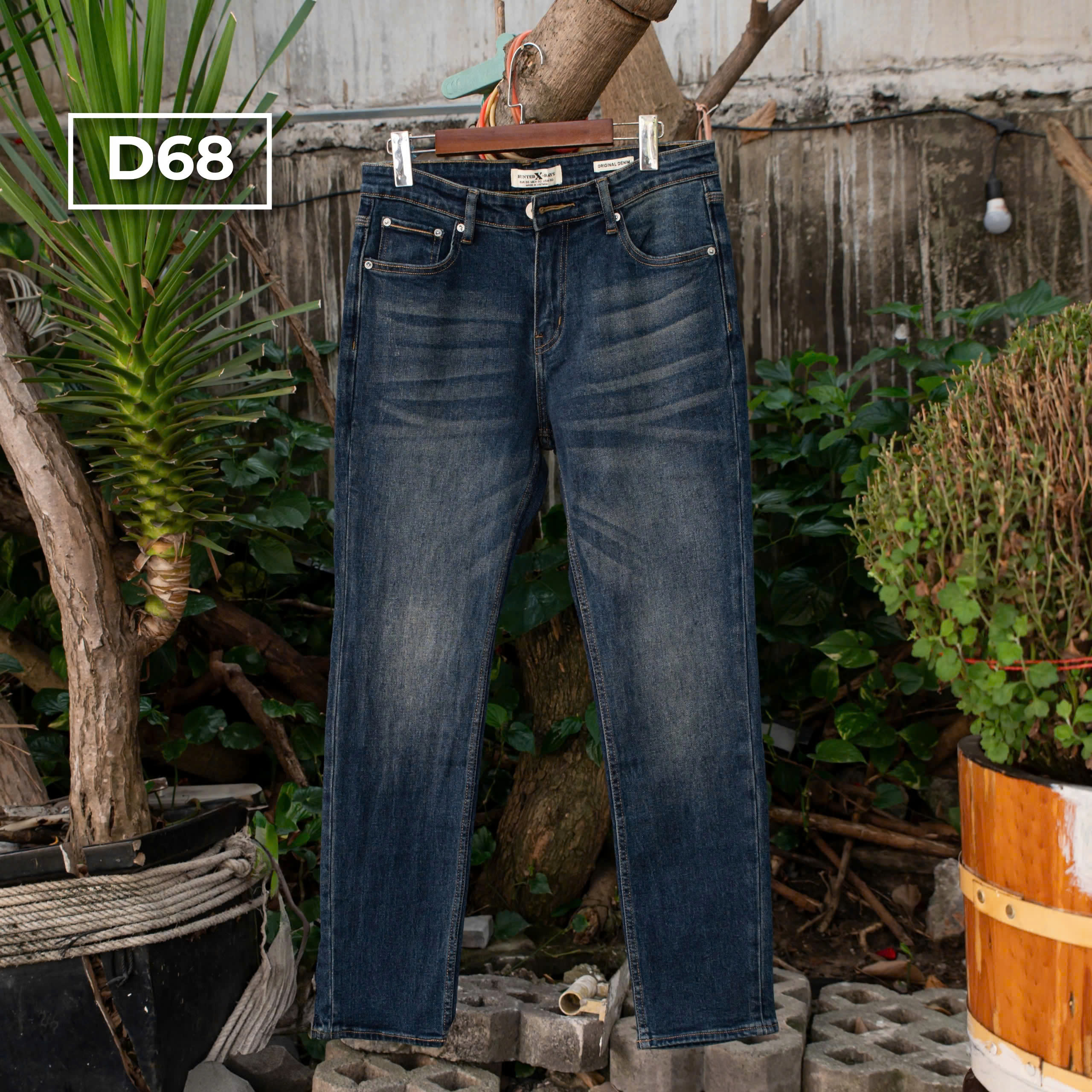 Mô tả D68 Quần Jeans Dài Wash Bạc Phong Cách Justmen Nam Menswear - 2