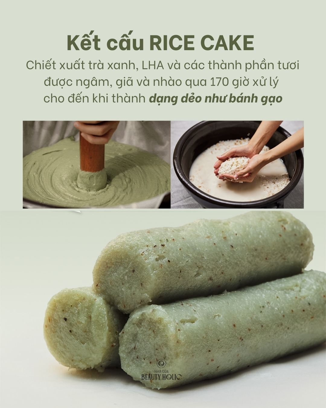 SRM trà xanh sạch sâu ARENCIA GREEN TEA LHA DEEP PORE RICE CAKE ...