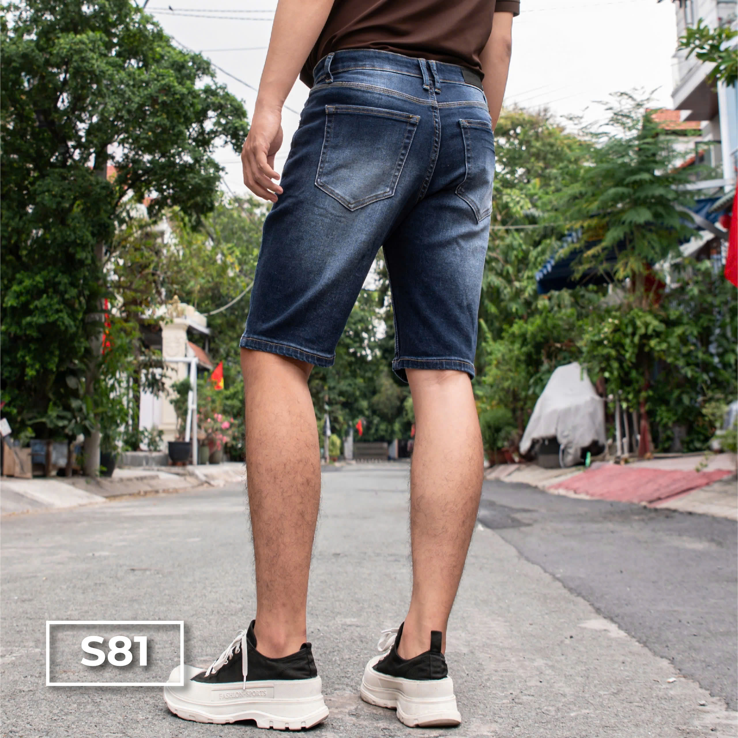 Mô tả Quần Short Jeans Nam Rách Cao Cấp JUSTMEN Form Slim - 10