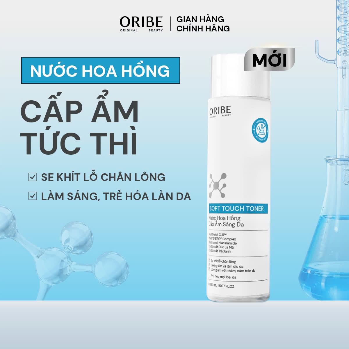 Mô tả Toner Oribe cấp ẩm làm dịu se khít lỗ chân lông - Nước hoa hồng dưỡng sáng phù hợp mọi loại da 150ml - 2