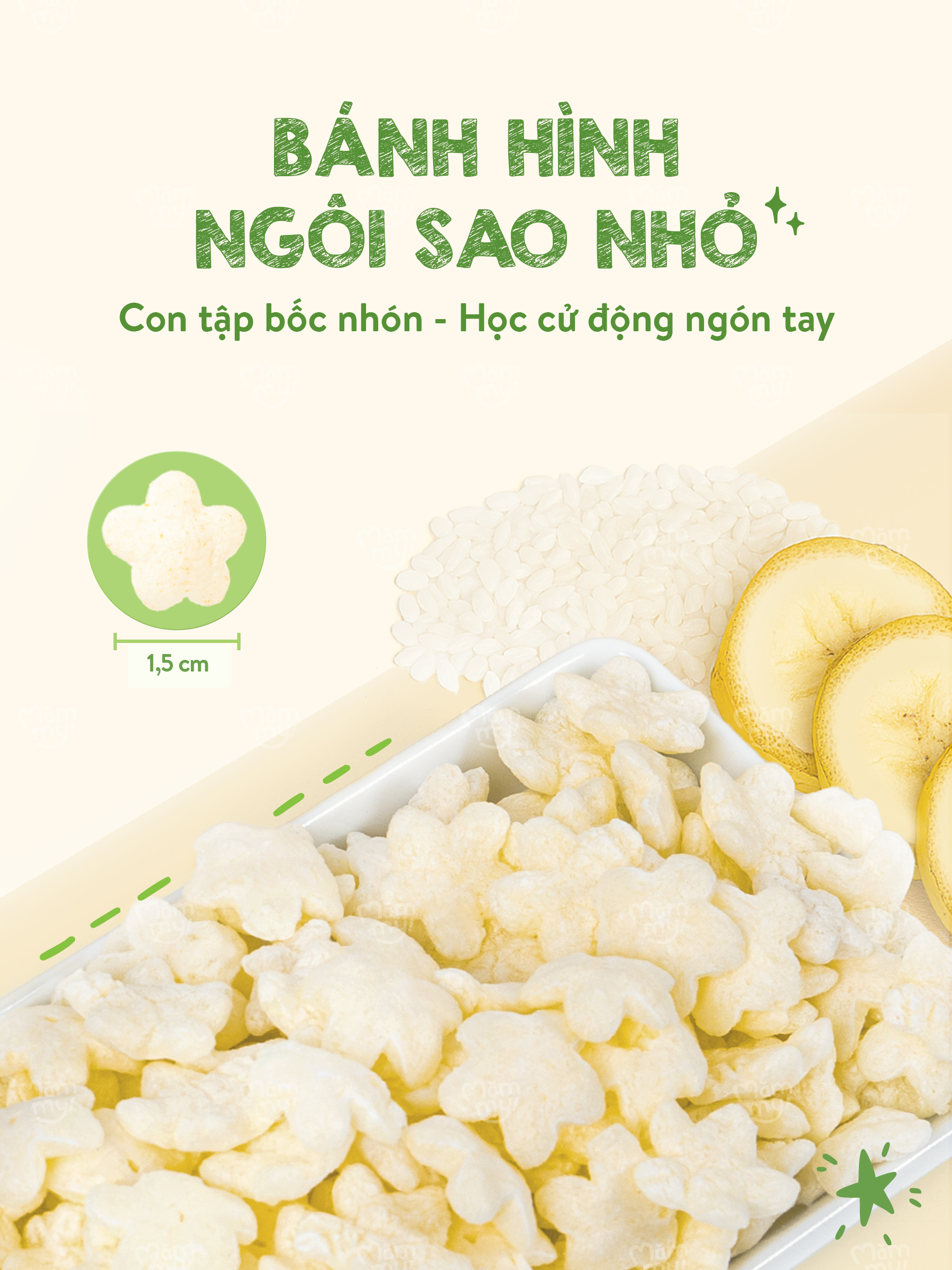 Mô tả Bánh ăn dặm Mămmy làm từ rau củ trái cây tự nhiên bổ sung canxi giúp bé phát triển toàn diện, hộp 12g - 5