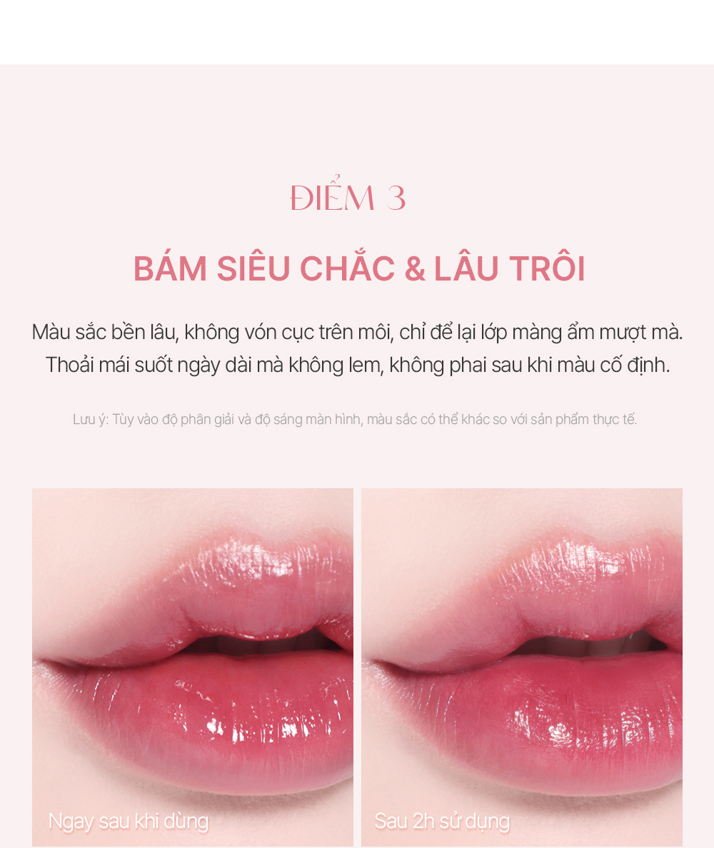 Mô tả Son tint bóng Thuần Chay Bbia Leau Tint (7 màu) 4.5g Bbia Official Store - 6