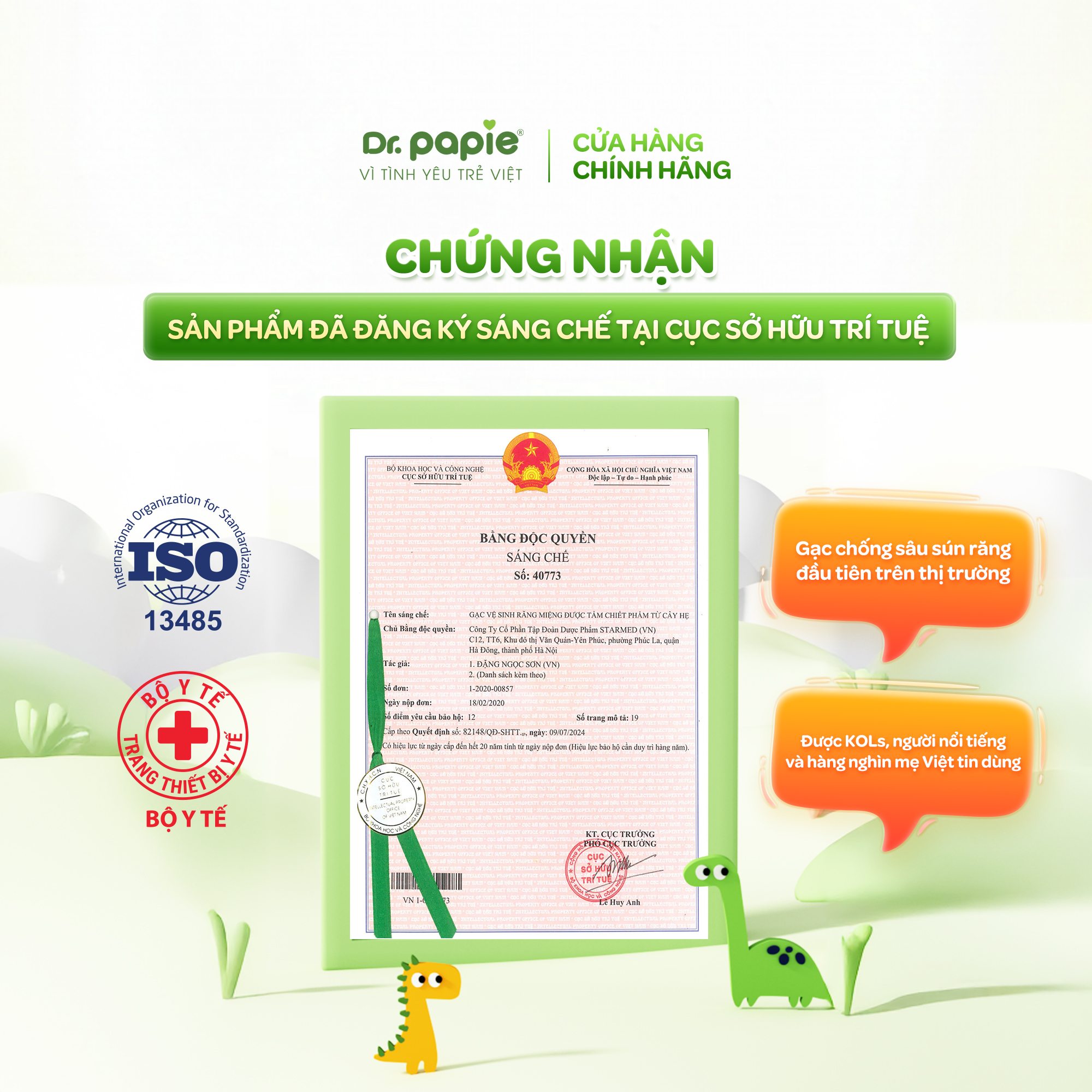 Mô tả 2 Hộp Gạc Chống Sún Răng DR.PAPIE 1+ Tiêu Chuẩn 5SAO, Làm Sạch Khoang Miệng Cho Bé Từ 1 Tuổi  - 30Gói/Hộp x 2 - 1