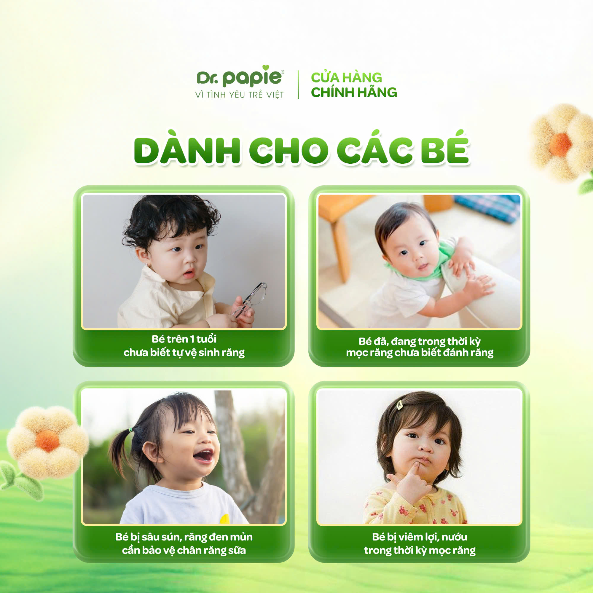 Mô tả 2 Hộp Gạc Chống Sún Răng DR.PAPIE 1+ Tiêu Chuẩn 5SAO, Làm Sạch Khoang Miệng Cho Bé Từ 1 Tuổi  - 30Gói/Hộp x 2 - 5