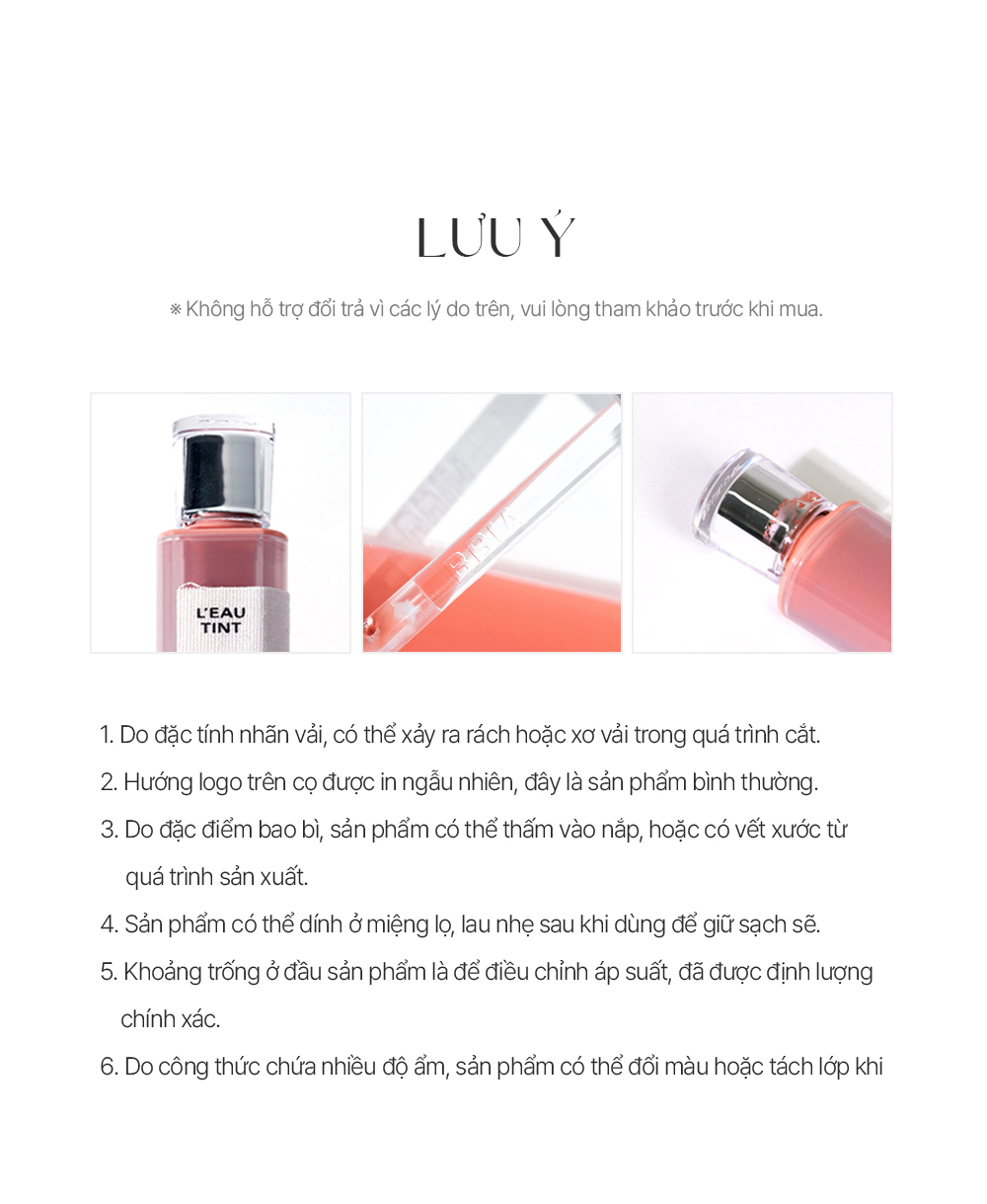Mô tả Son tint bóng Thuần Chay Bbia Leau Tint (7 màu) 4.5g Bbia Official Store - 12
