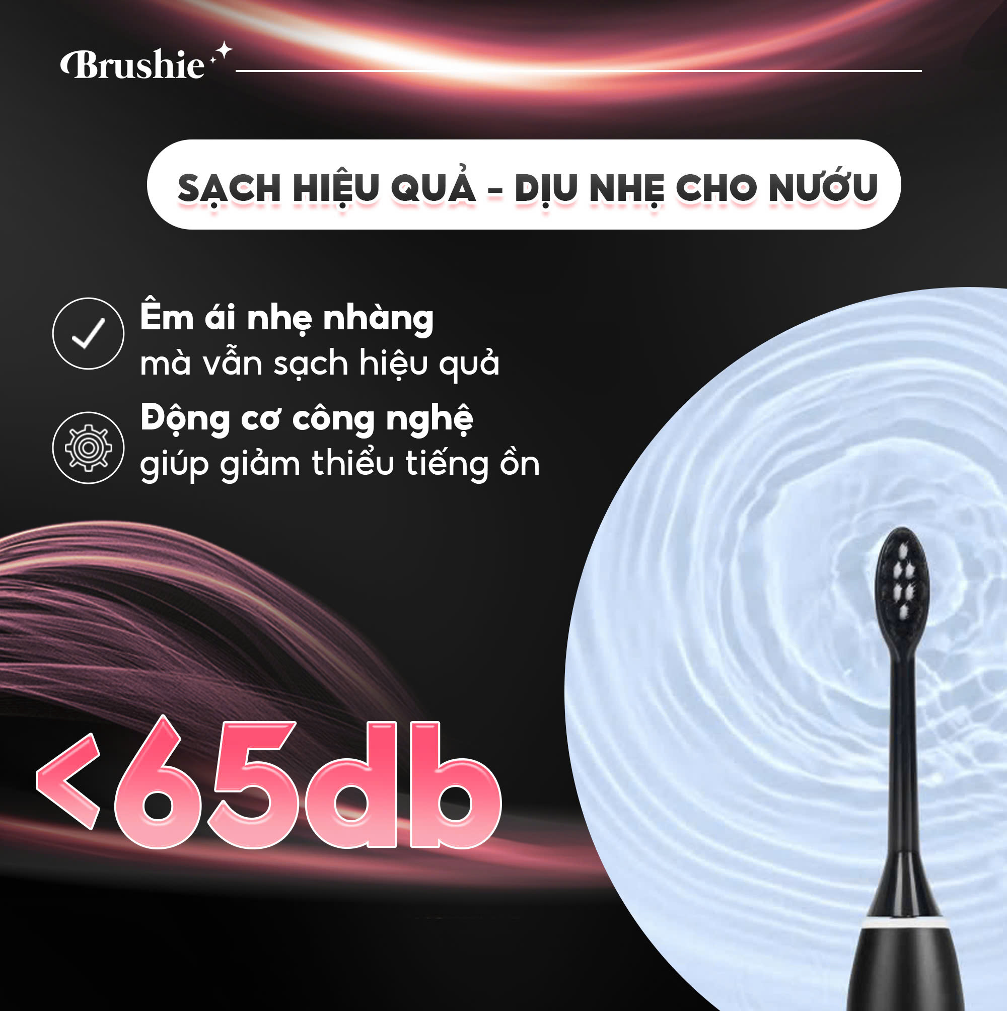 Mô tả Bàn chải điện Brushie Eco phiên bản tiết kiệm 2024 với 5 chế độ làm sạch phù hợp cả cho người niềng răng - 1