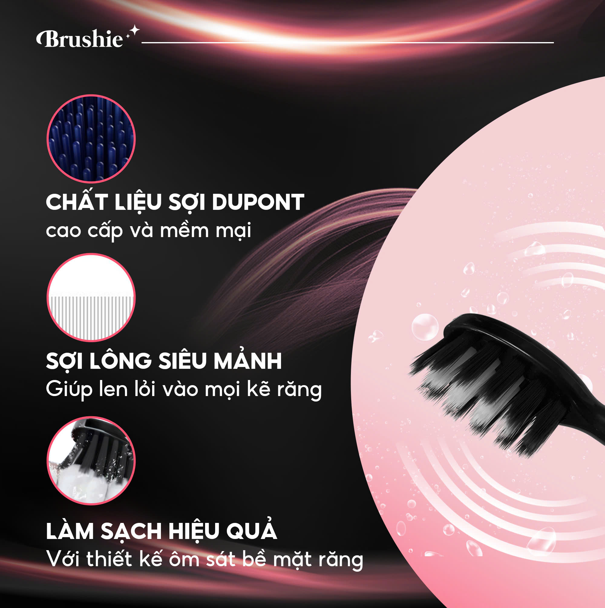 Mô tả Bàn chải điện Brushie Eco phiên bản tiết kiệm 2024 với 5 chế độ làm sạch phù hợp cả cho người niềng răng - 4
