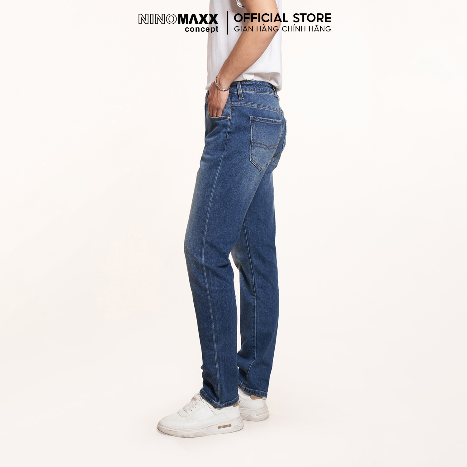 Mô tả Quần jean Basic Nam ống đứng Ninomaxx 2407019 - 1