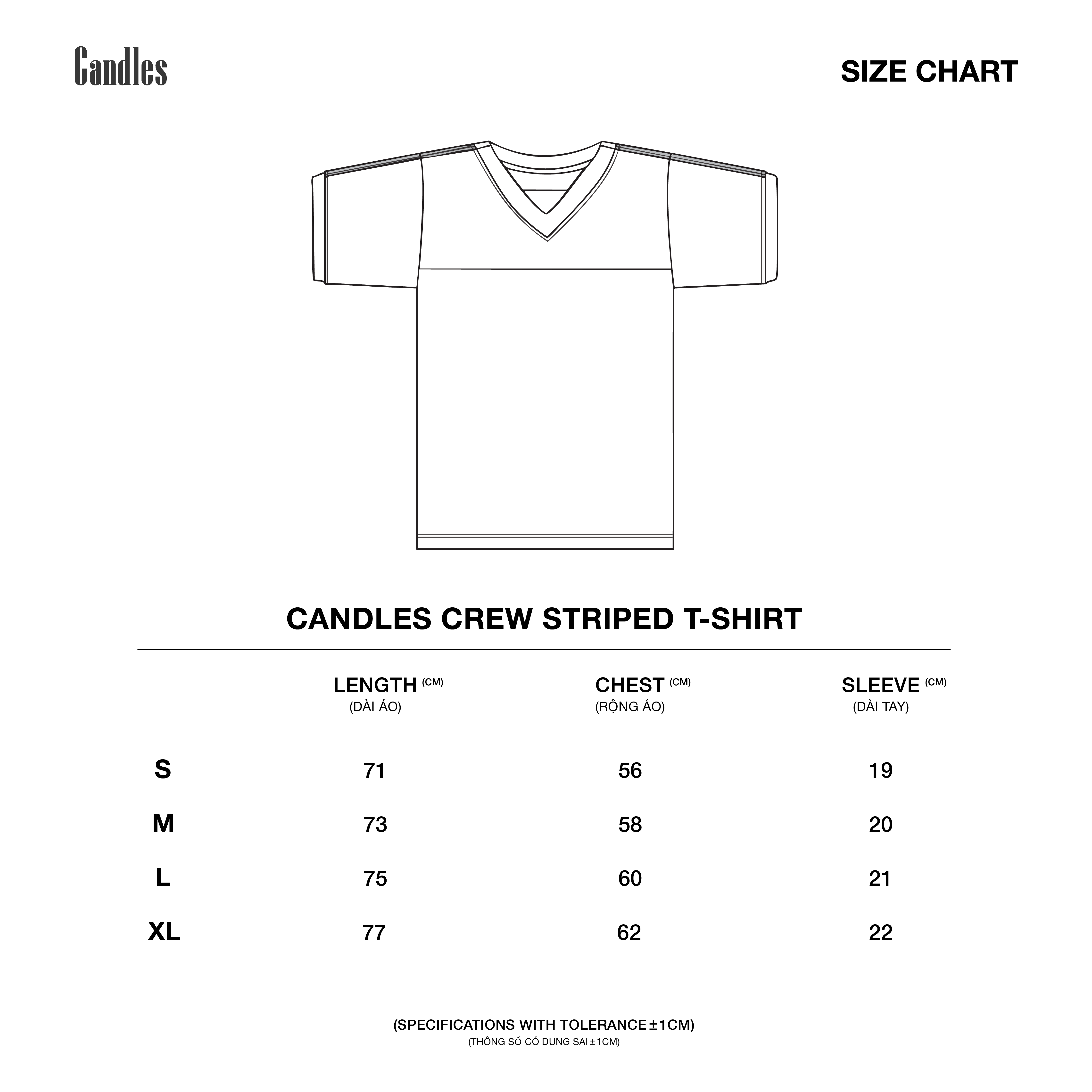 Mô tả Áo Thun Candles Crew Striped Oversize Tee Unisex - 5