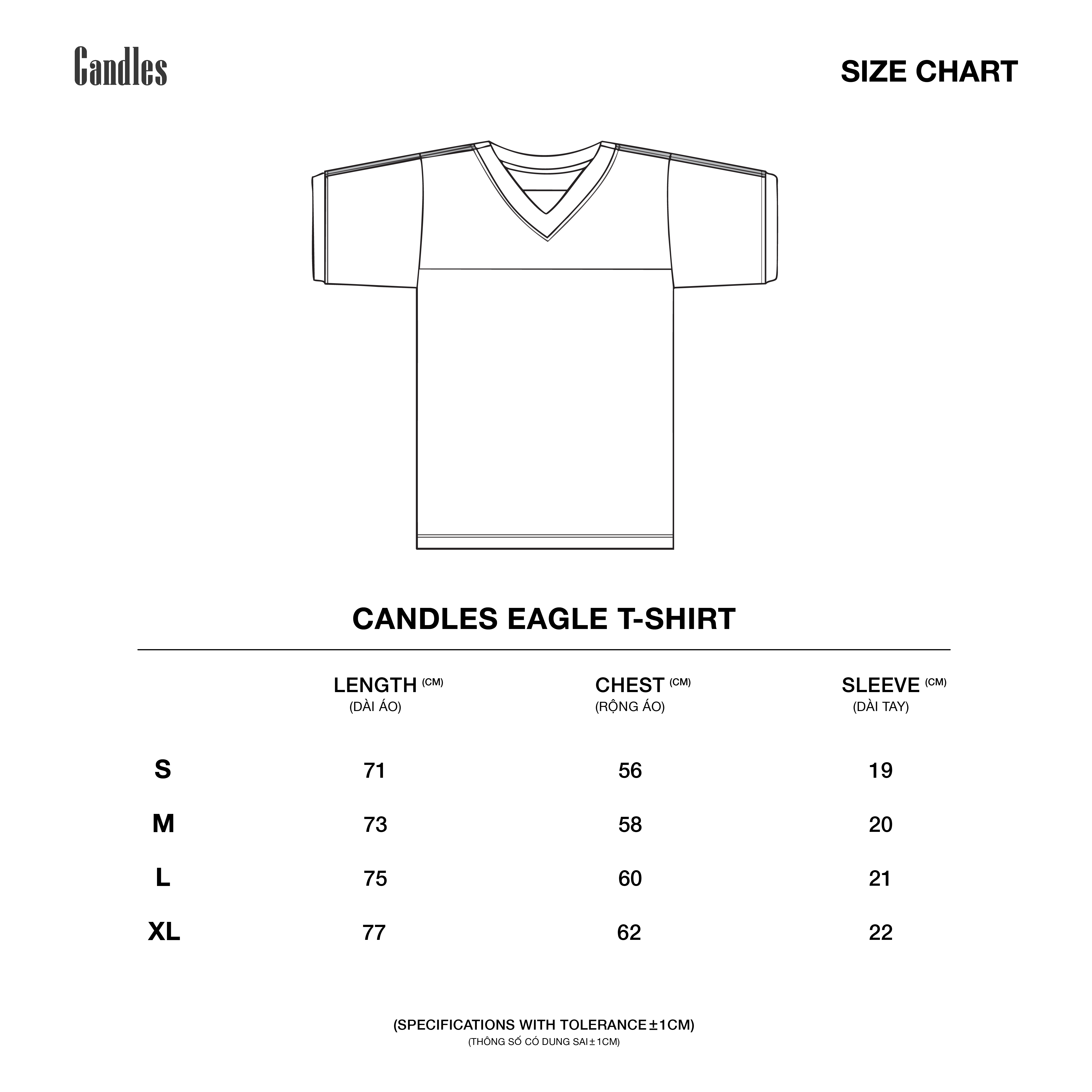 Mô tả Áo Thun Candles Eagle Oversize Tee Unisex - 5