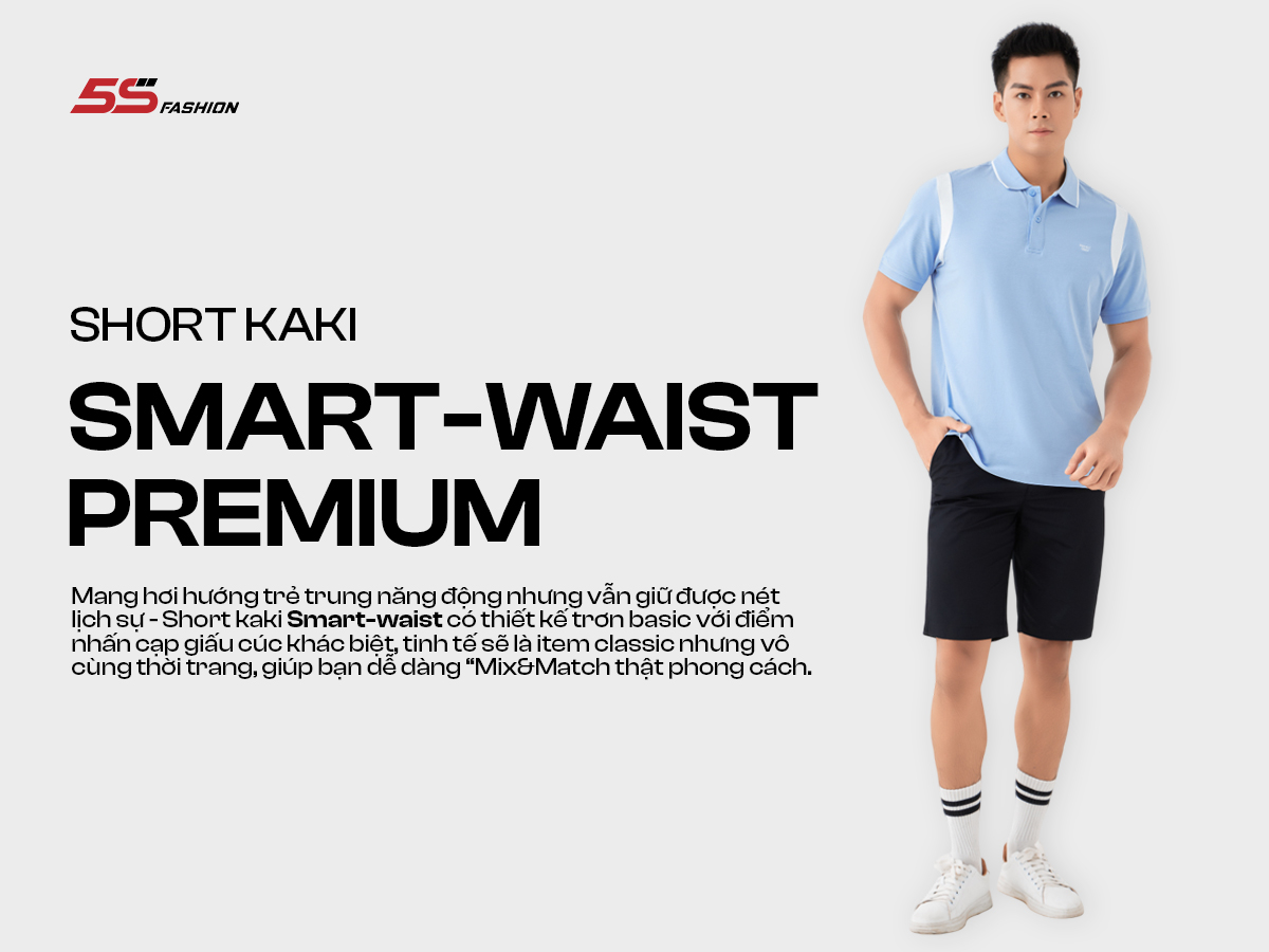 Mô tả Quần Short Kaki Nam 5S FASHION Mềm Mịn,Thiết Kế Cúc Ẩn Mặt Trong Lịch Sự (QSK25014) - 1