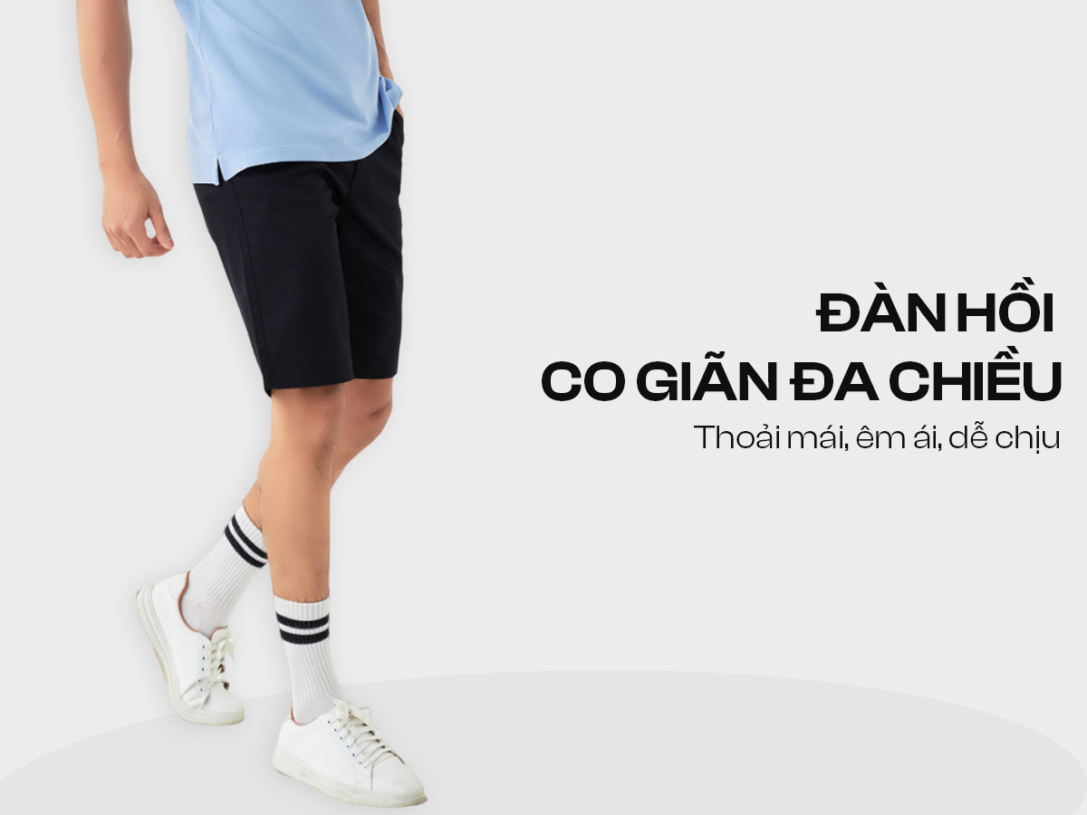 Mô tả Quần Short Kaki Nam 5S FASHION Mềm Mịn,Thiết Kế Cúc Ẩn Mặt Trong Lịch Sự (QSK25014) - 6