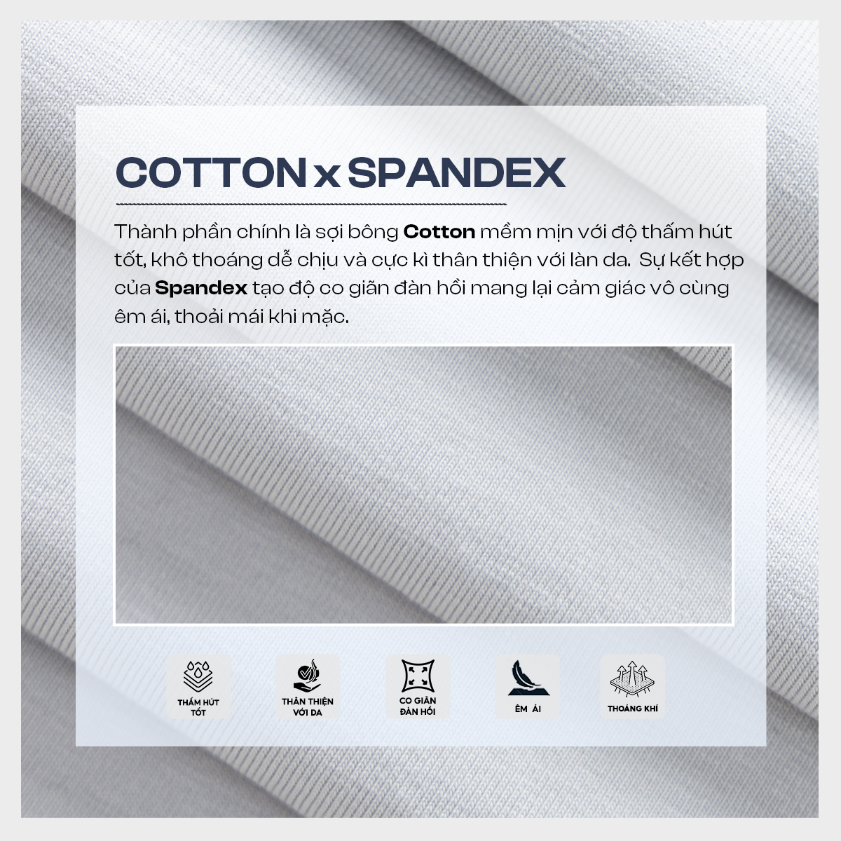 Chi tiết chất liệu Áo Sát Nách Nam Cotton 5S Fashion