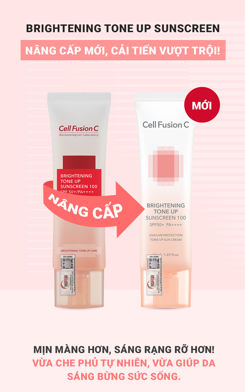 Mô tả Kem Chống Nắng Nâng Tone Kiềm Dầu Cell Fusion C Brightening Tone Up Sunscreen 100 SPF50+/PA ++++ - 2
