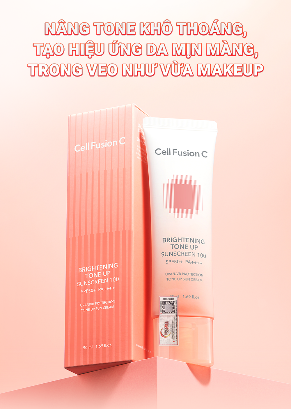 Mô tả Kem Chống Nắng Nâng Tone Kiềm Dầu Cell Fusion C Brightening Tone Up Sunscreen 100 SPF50+/PA ++++ - 8