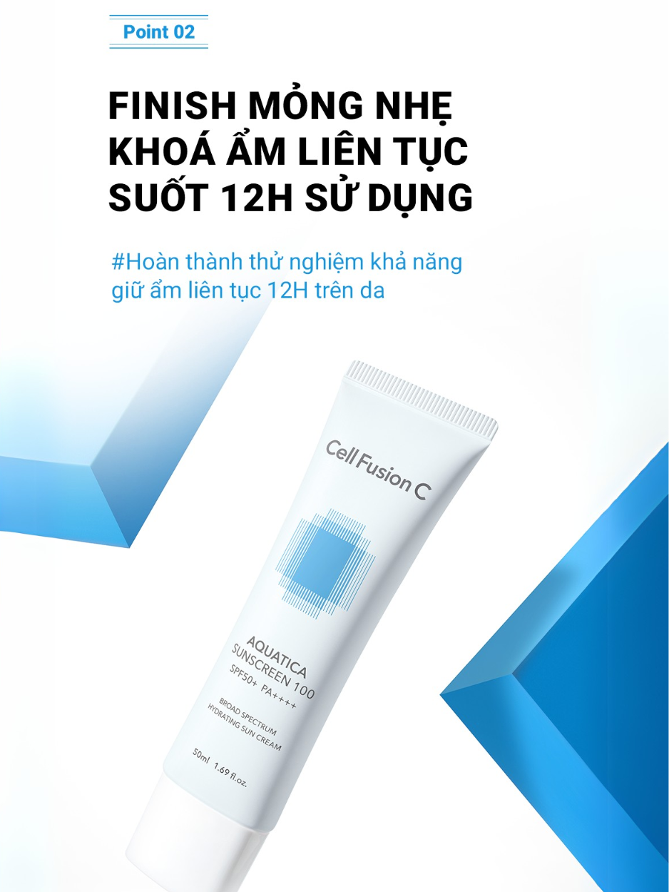 Mô tả Kem Chống Nắng Cấp Ẩm & Dịu Da Cell Fusion C Aquatica Sunscreen 100 SPF 50+/PA++++ - 7