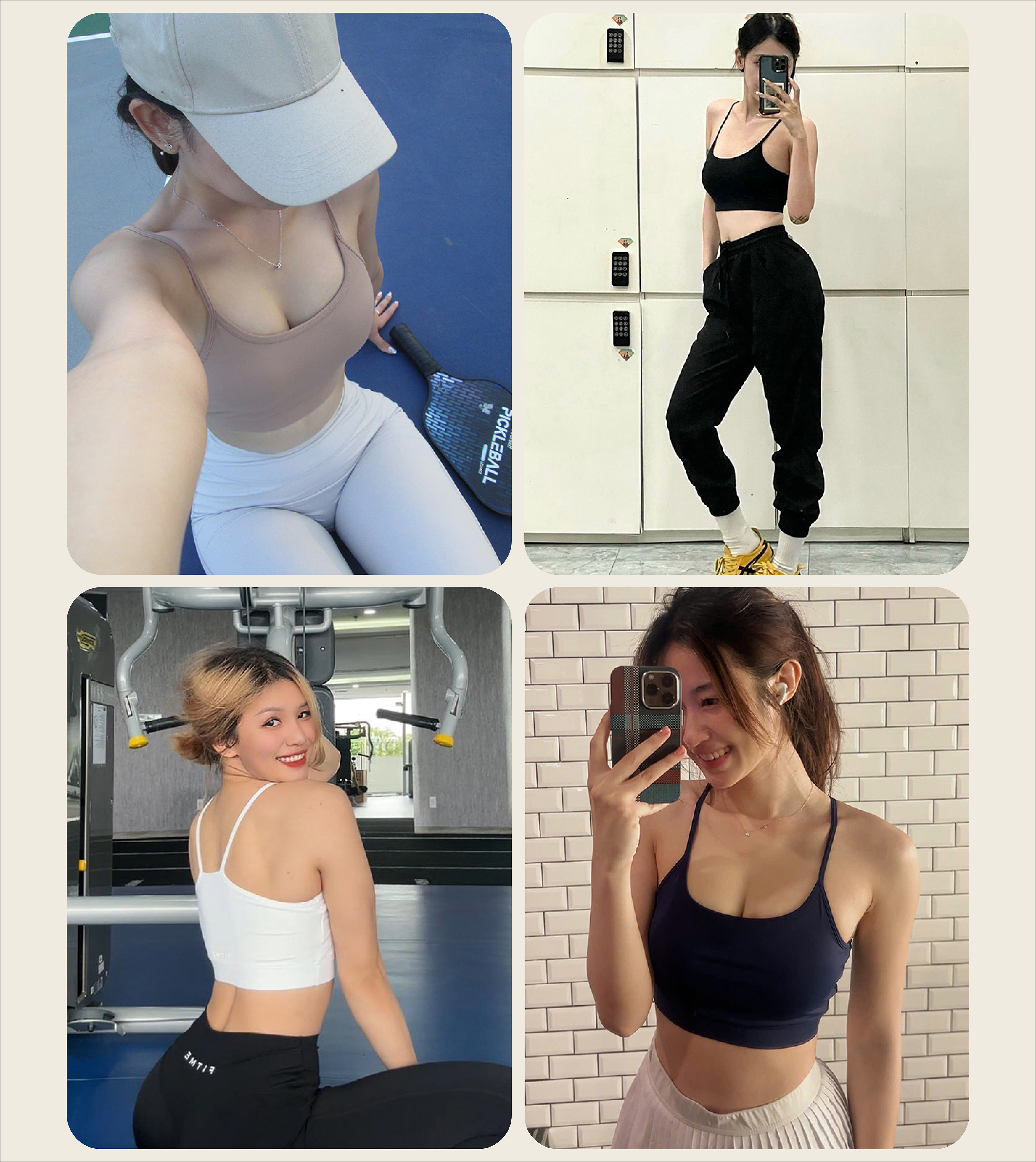Mô tả Áo bra tập gym yoga nữ Fitme Theta có mút chống sốc. nâng ngực chất thun thể thao cao cấp co giãn thoải mái BRTT - 8