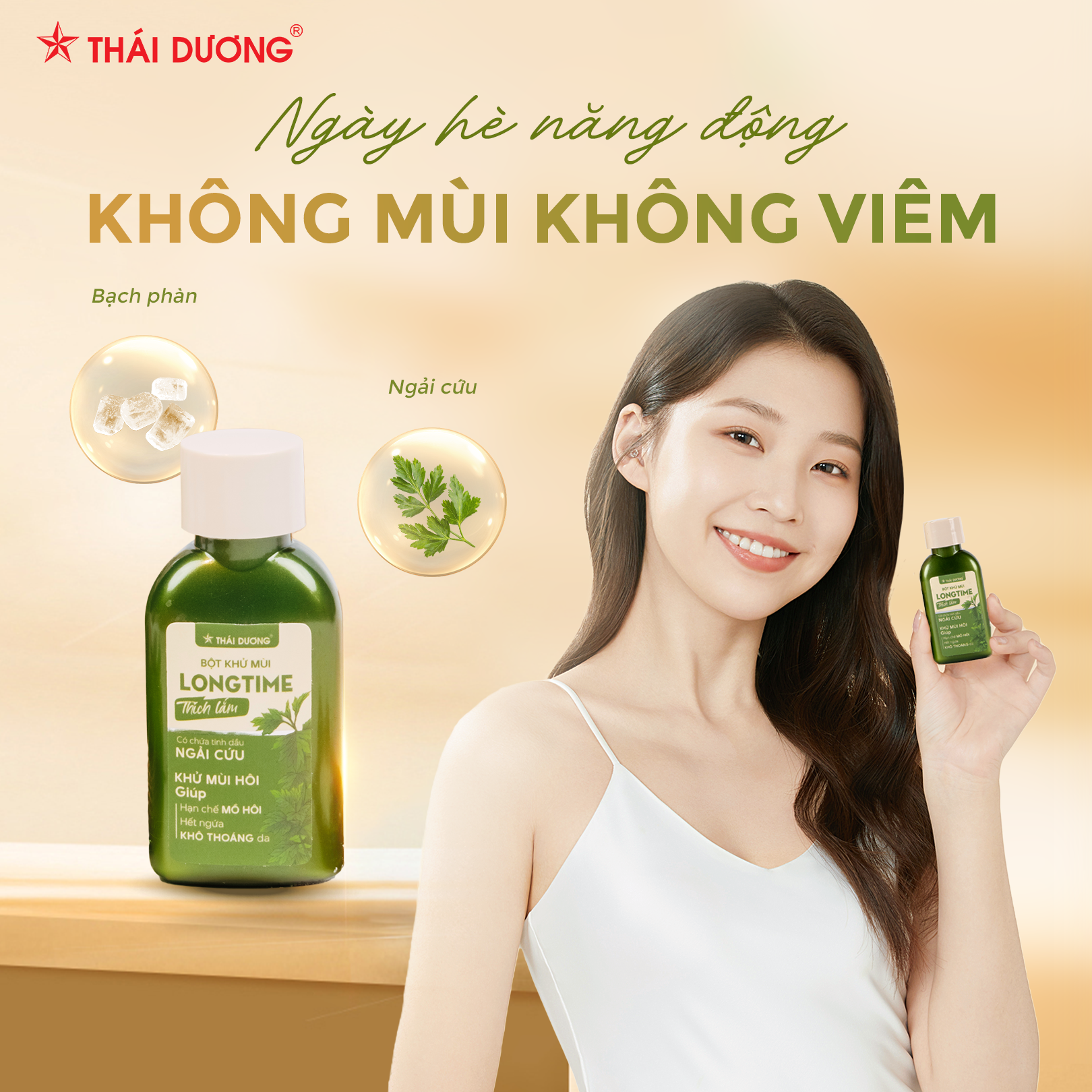 Mô tả Bột Khử Mùi Longtime Ngăn Hôi Nách, Hôi Chân, Khô Thoáng - Sao Thái Dương - 1