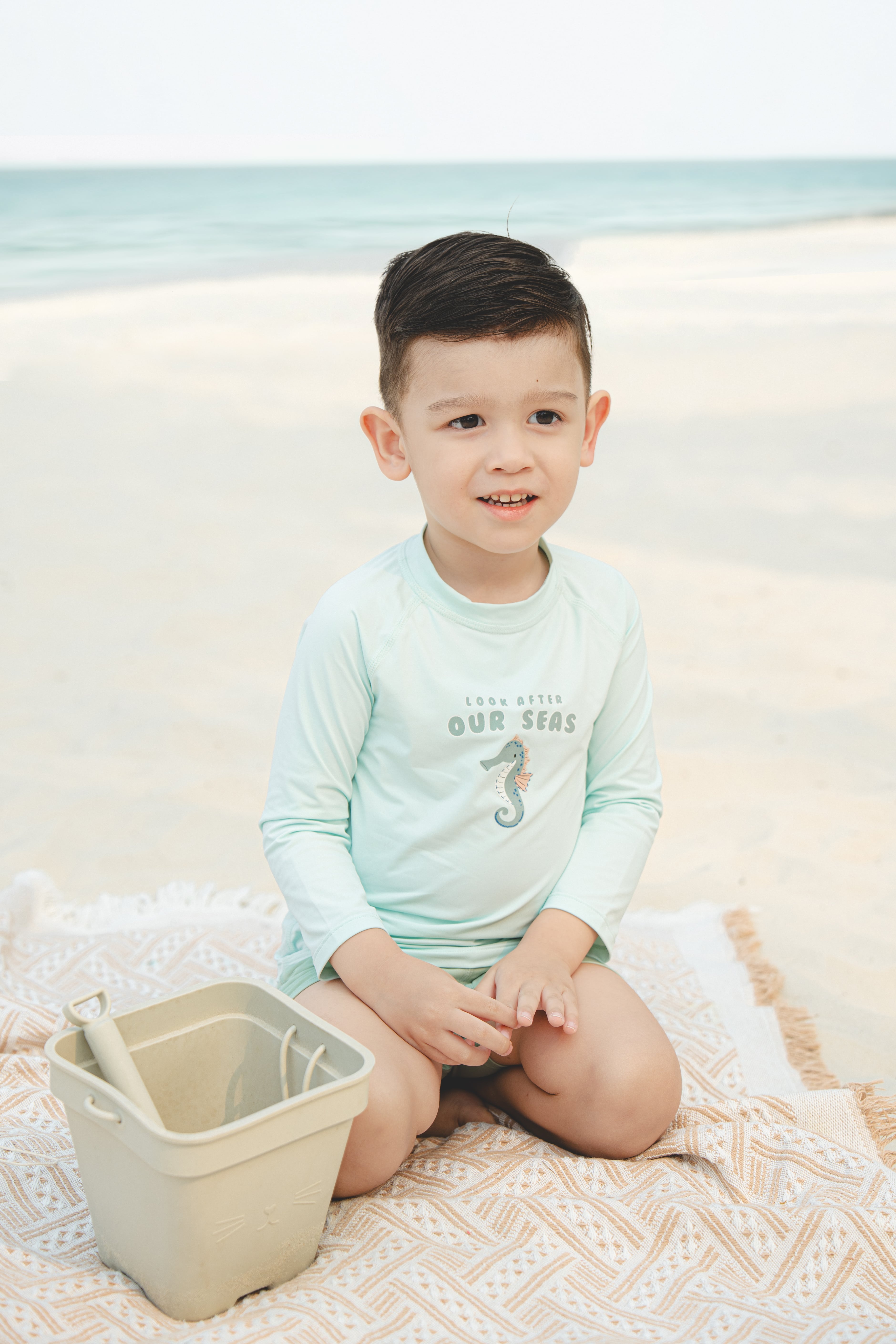 Mô tả Bộ bơi Áo dài tay, quần đùi khóa sau BU Baby BSM171300 - 3