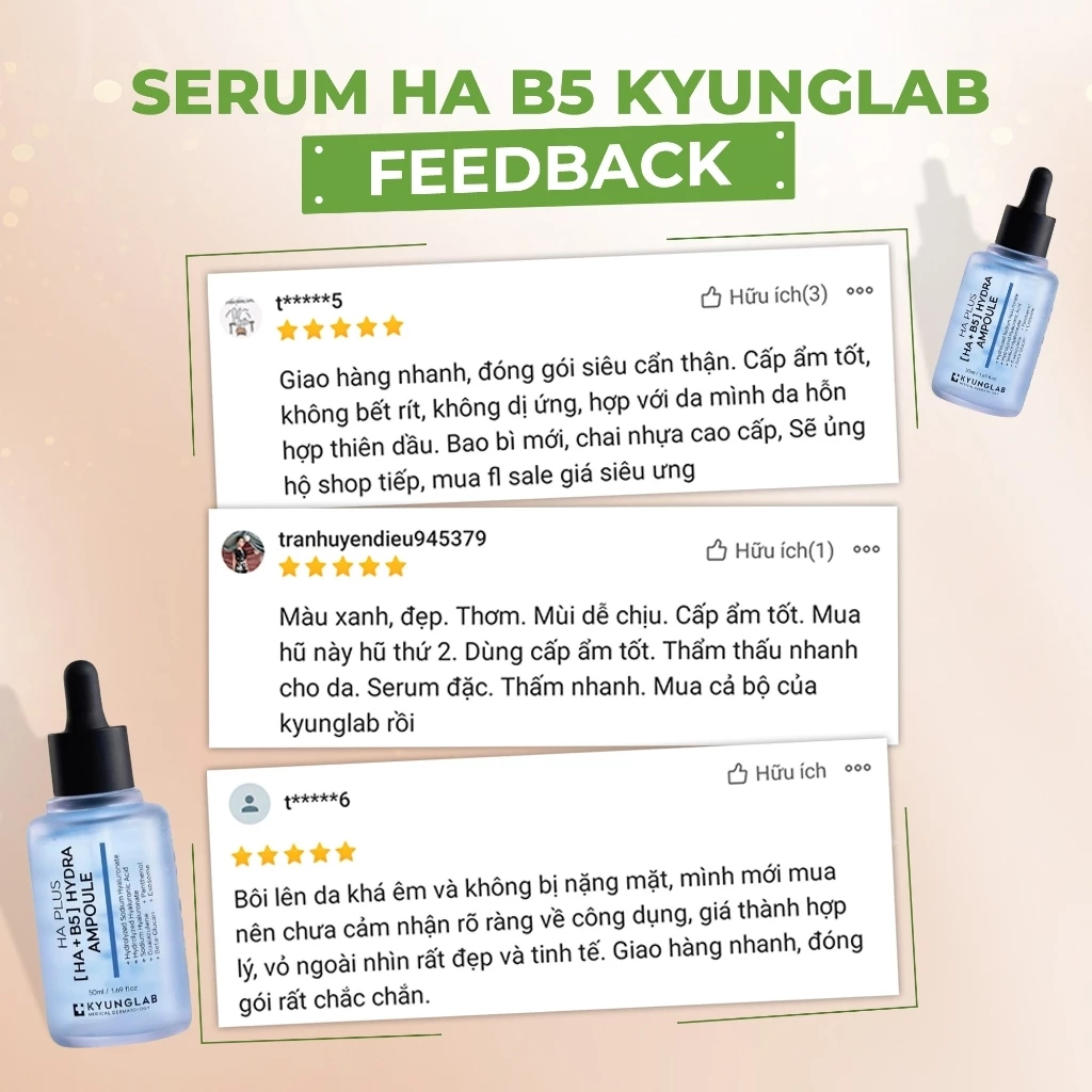 Mô tả Serum dưỡng ẩm HA B5 KyungLab phục hồi làm dịu da, dưỡng da căng bóng mịn màng 50ml - 7