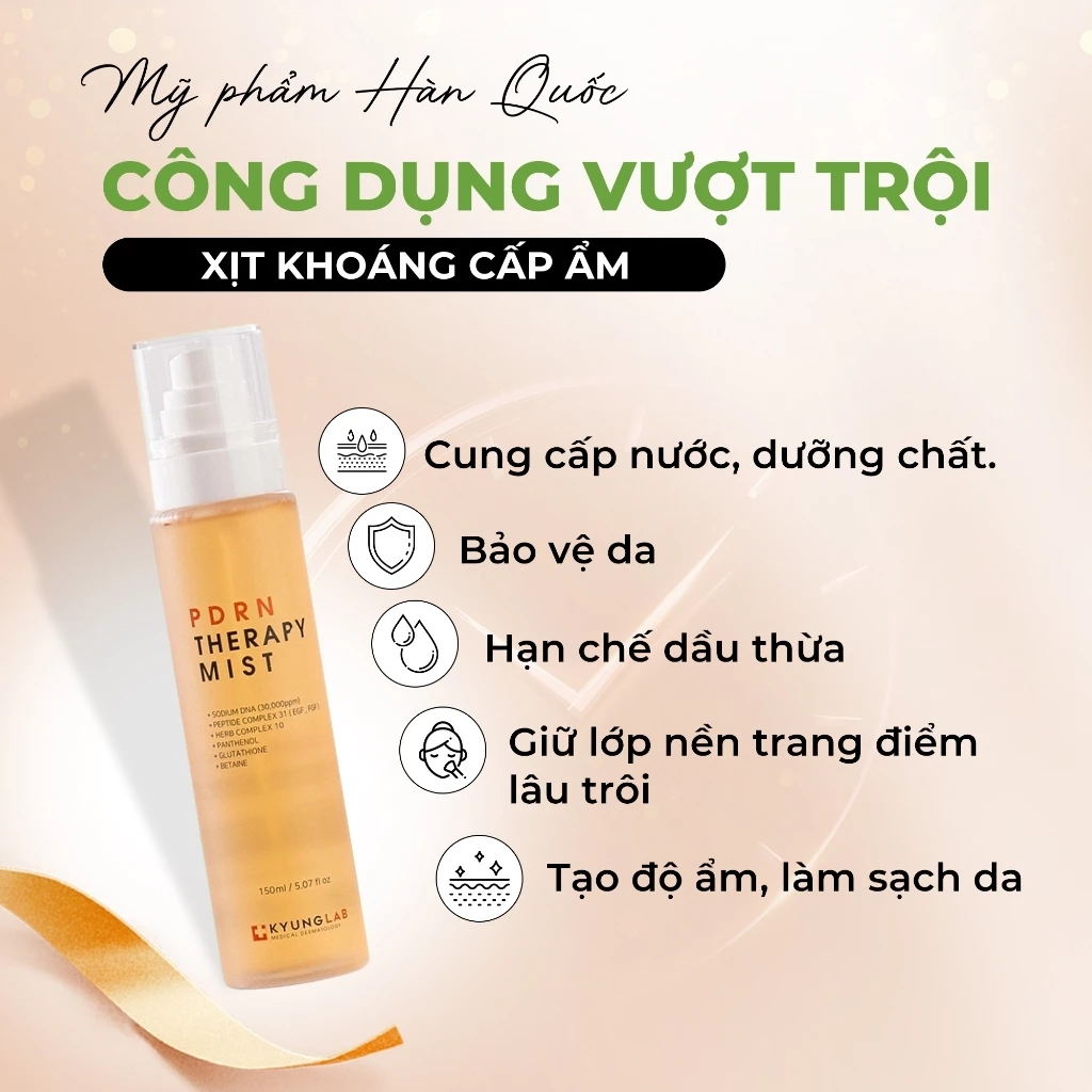 Mô tả Xịt khoáng KyungLab PDRN dưỡng ẩm phục hồi da, dưỡng da căng bóng, ngăn ngừa lão hoá 150ml - 4