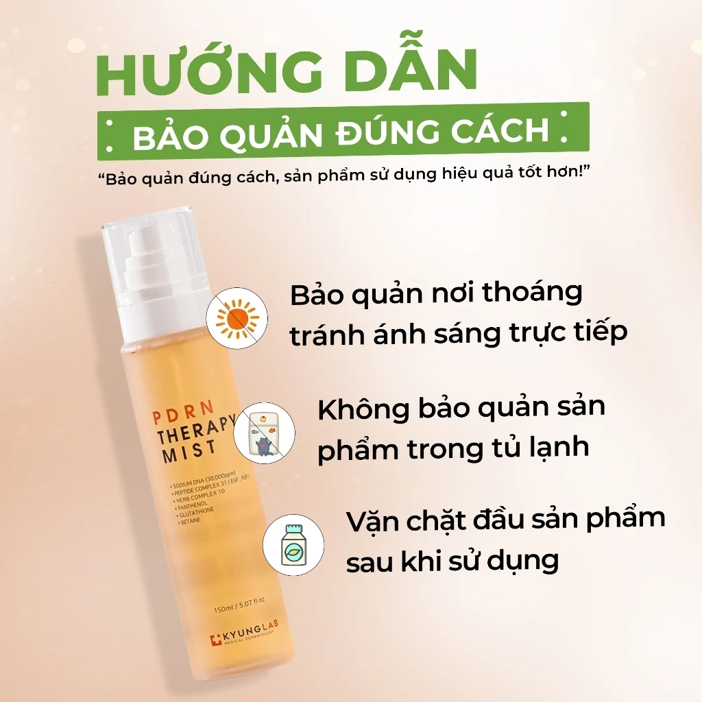 Mô tả Xịt khoáng KyungLab PDRN dưỡng ẩm phục hồi da, dưỡng da căng bóng, ngăn ngừa lão hoá 150ml - 6