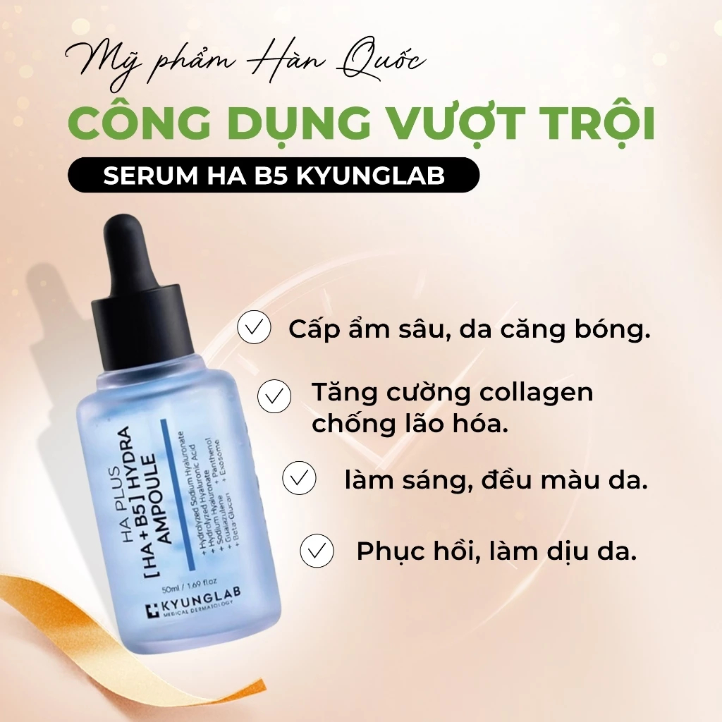 Mô tả Serum dưỡng ẩm HA B5 KyungLab phục hồi làm dịu da, dưỡng da căng bóng mịn màng 50ml - 3