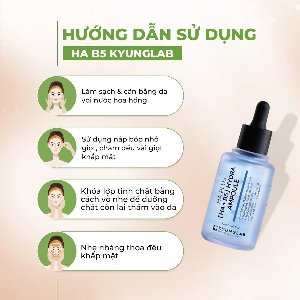 Mô tả Serum dưỡng ẩm HA B5 KyungLab phục hồi làm dịu da, dưỡng da căng bóng mịn màng 50ml - 5