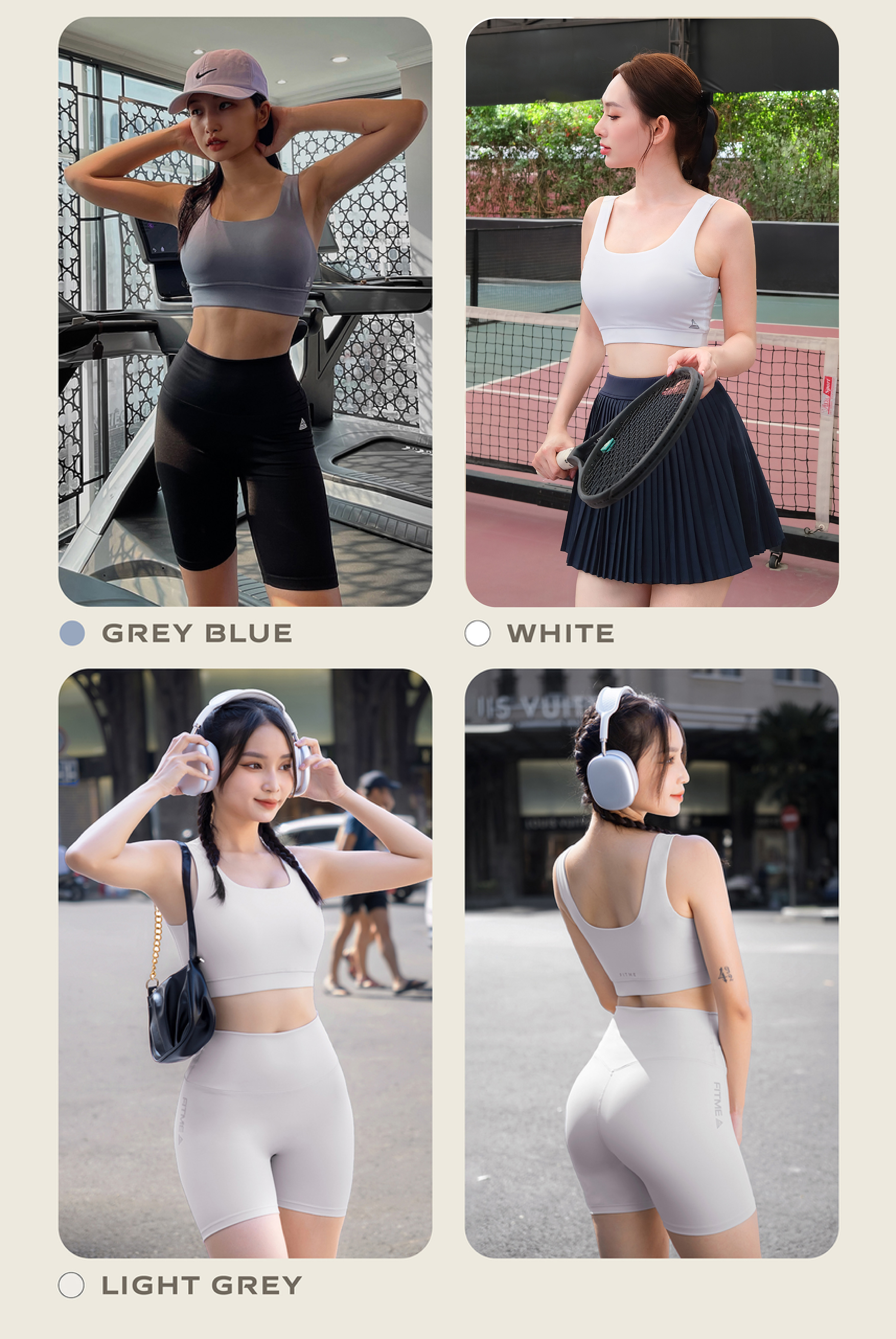 Mô tả Áo bra tập gym thể thao nữ Fitme Zeta có mút nâng ngực và định hình, vải 2 lớp dày dặn thấm hút tốt BRZT - 9