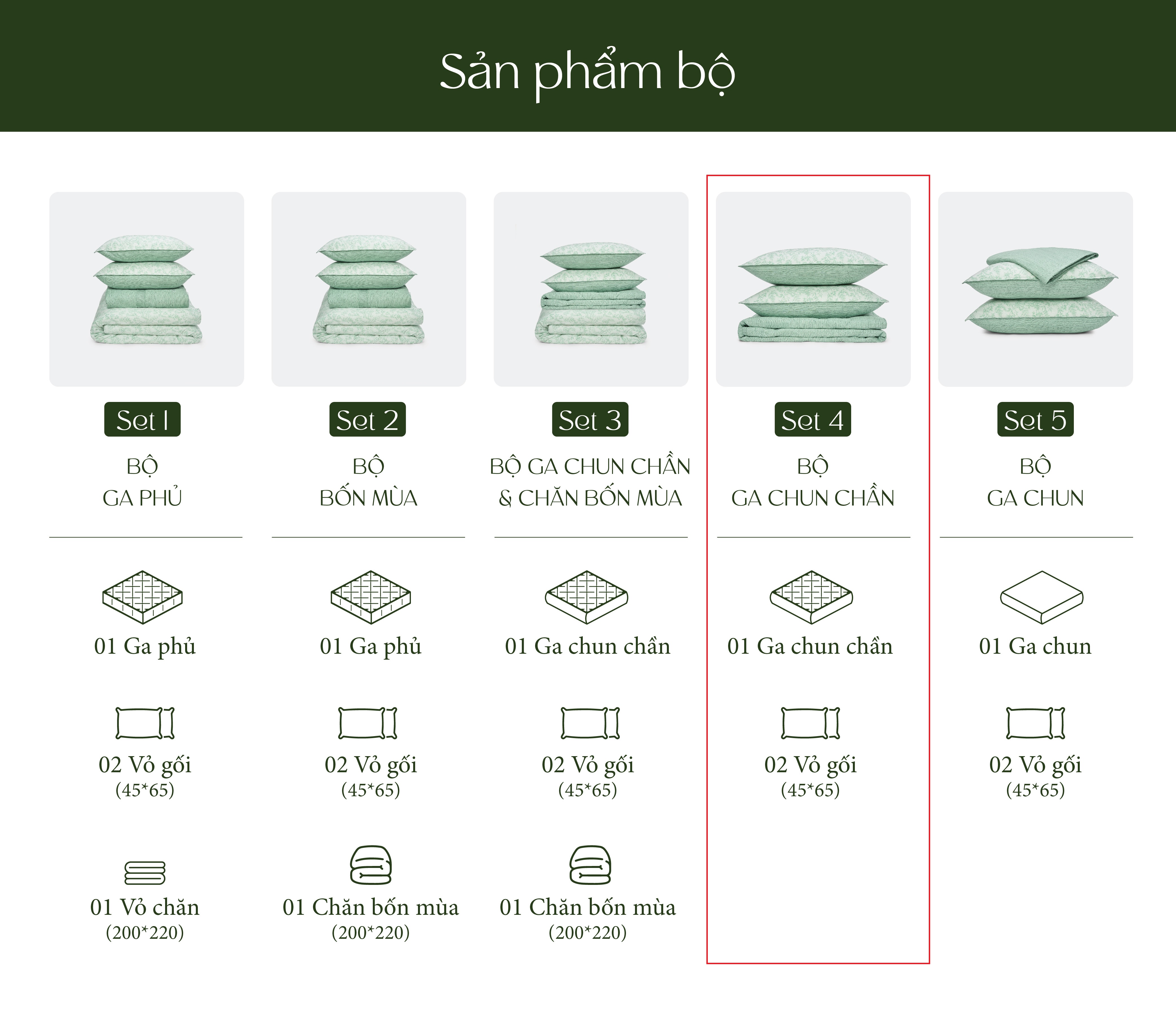 Mô tả Bộ chăn ga cao cấp EVERON hiện đại sang trọng (Bộ ga chun chần: 1 Ga chun chần+2 vỏ gối nằm - BST2025 Ever-on) - 1