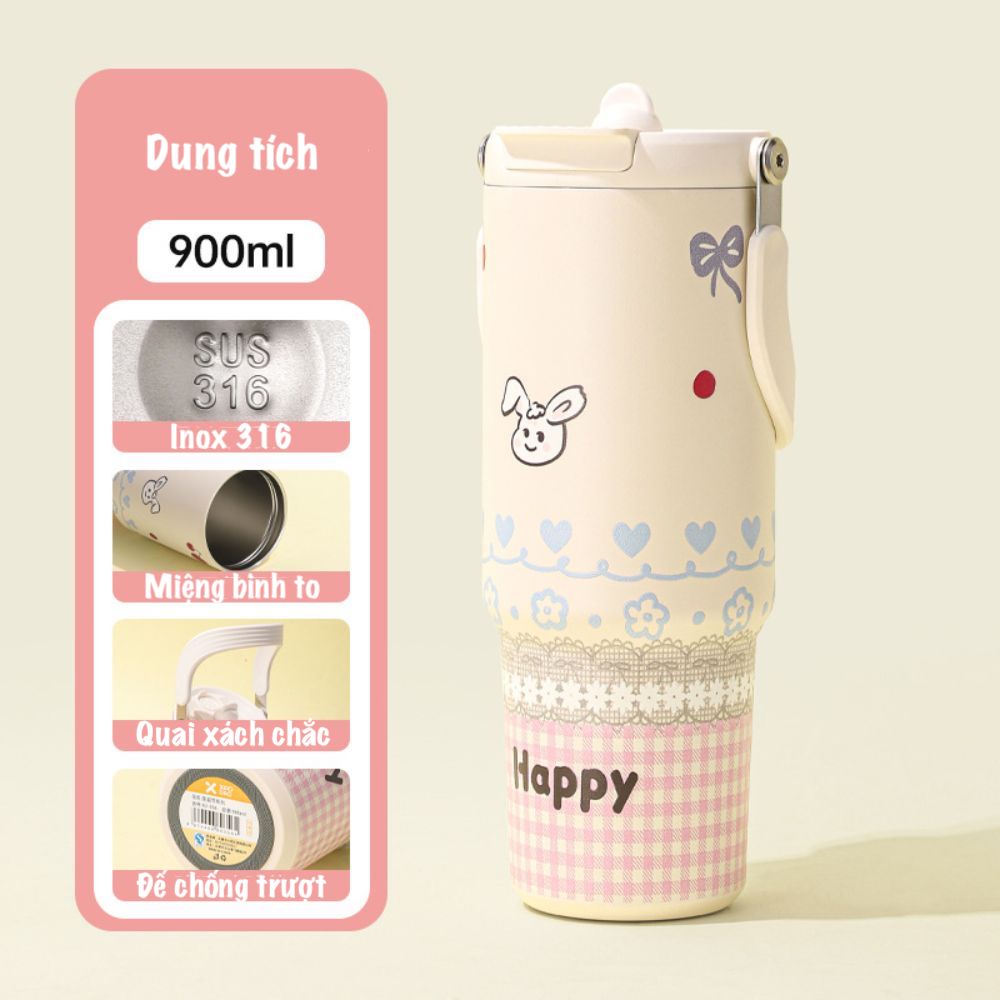 Mô tả Ly Giữ Nhiệt ĐôRêMon LEVIKA 2023 Dễ Thương Dung Tích 600ml Chất Liệu Inox 304 Cao Cấp Giữ Nhiệt Từ 8-12 Giờ - 8