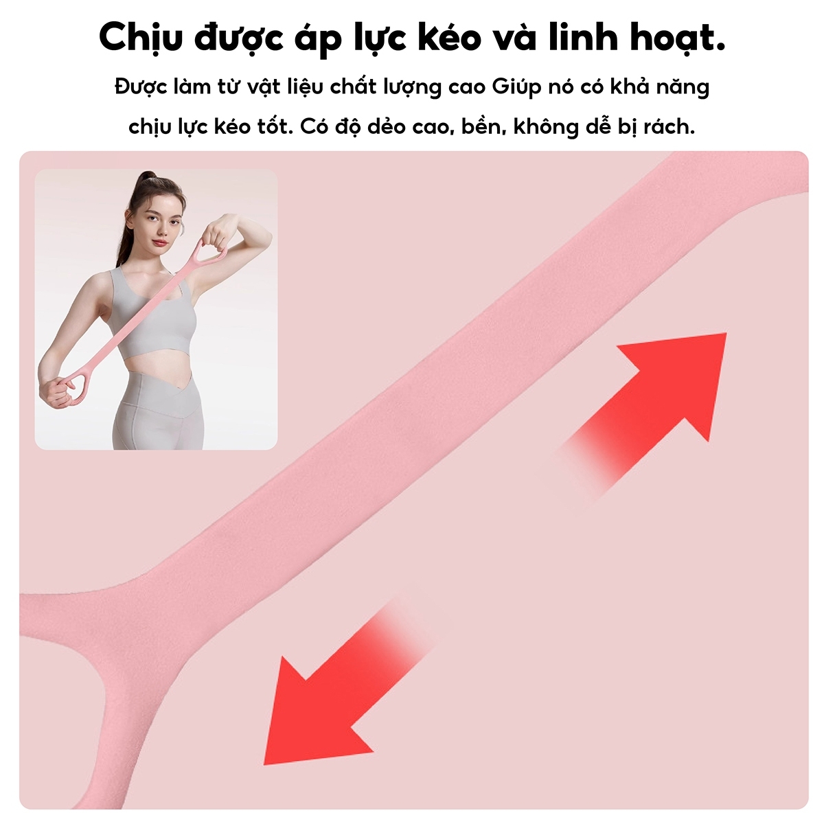 Mô tả BG Dây Kéo Tập Gym Dây Đàn Hồi Tập Tay Vai Dây Kháng Lực Tập Gym Dành Cho Nam Nữ - 4