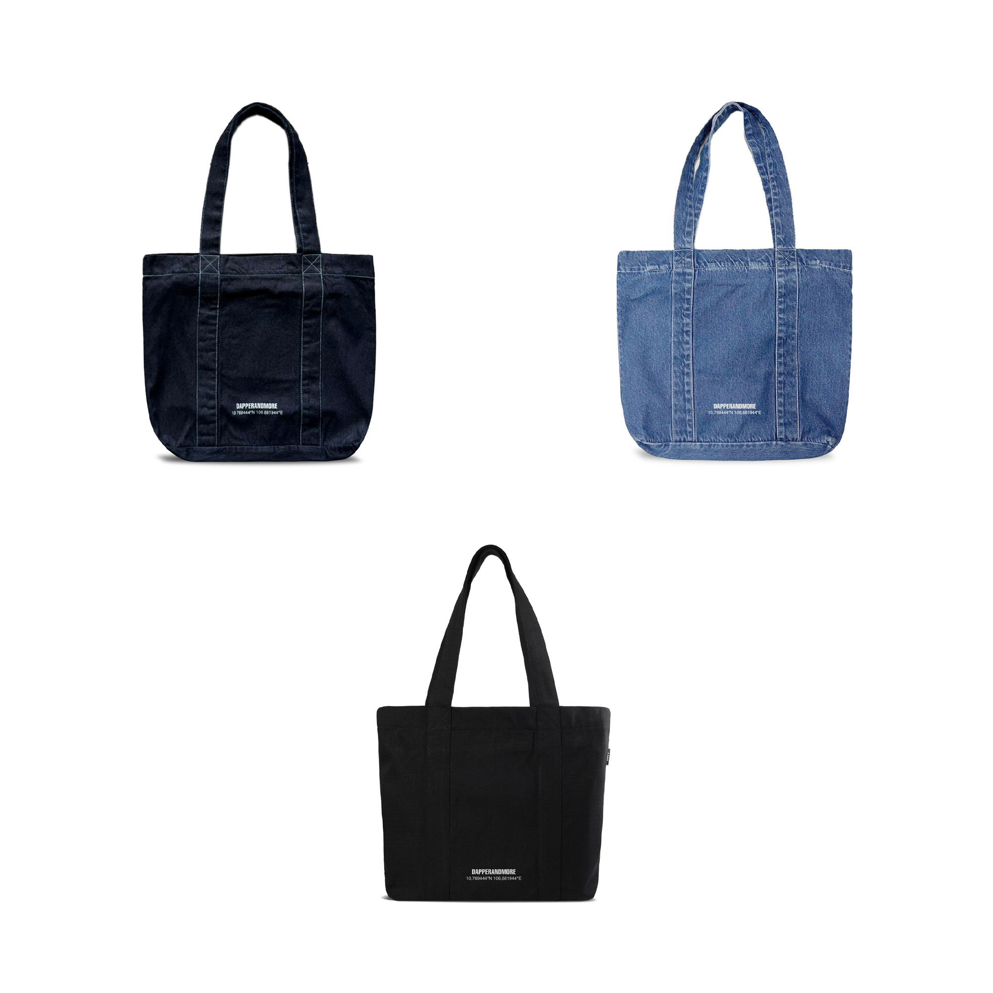 Mô tả Túi Tote Jean DAPPERANDMORE Có Khóa Kéo Chất Denim Dày Dặn Thiết Kế Tối Giản - Túi TOTE Bag Denim - 1