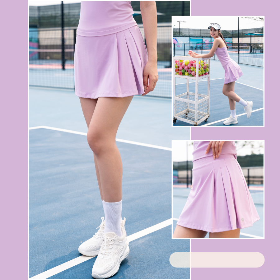 Mô tả Chân Váy Thể Thao 2 Lớp LV25S04F705 Livan Sport Co Giãn Mềm Mịn Thoáng Khí, Chân Váy Chơi Tennis, Chân Váy Nữ 2 Lớp - 4