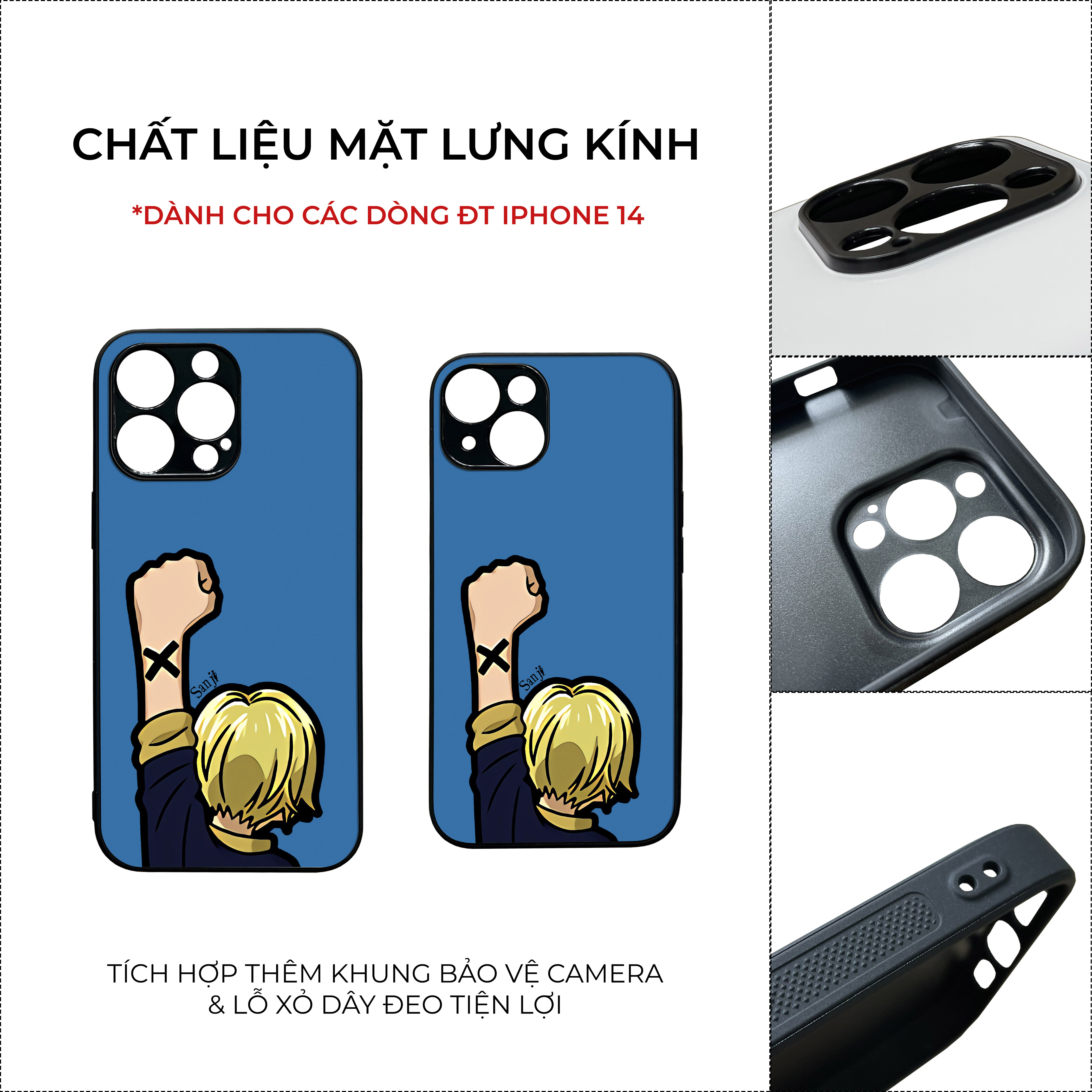 Mô tả Ốp lưng Unique Case dành cho iPhone in hình one piece sanji OP003 - 1