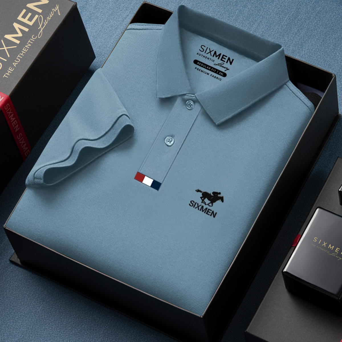 Mô tả Áo polo nam cao cấp ITALY HORSE [Tặng Kèm Hộp Quà] Vải cá sấu FeelMax thoáng mát -  SIXMEN - 1