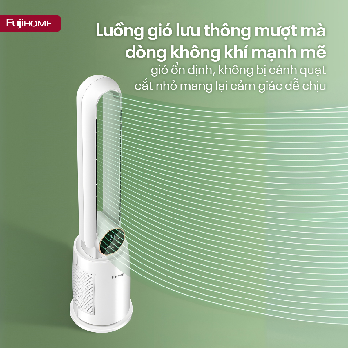 Mô tả Quạt không cánh tích hợp lọc không khí bằng ion Fujihome BF-03R -động cơ không chổi than-BH 24 tháng - 10
