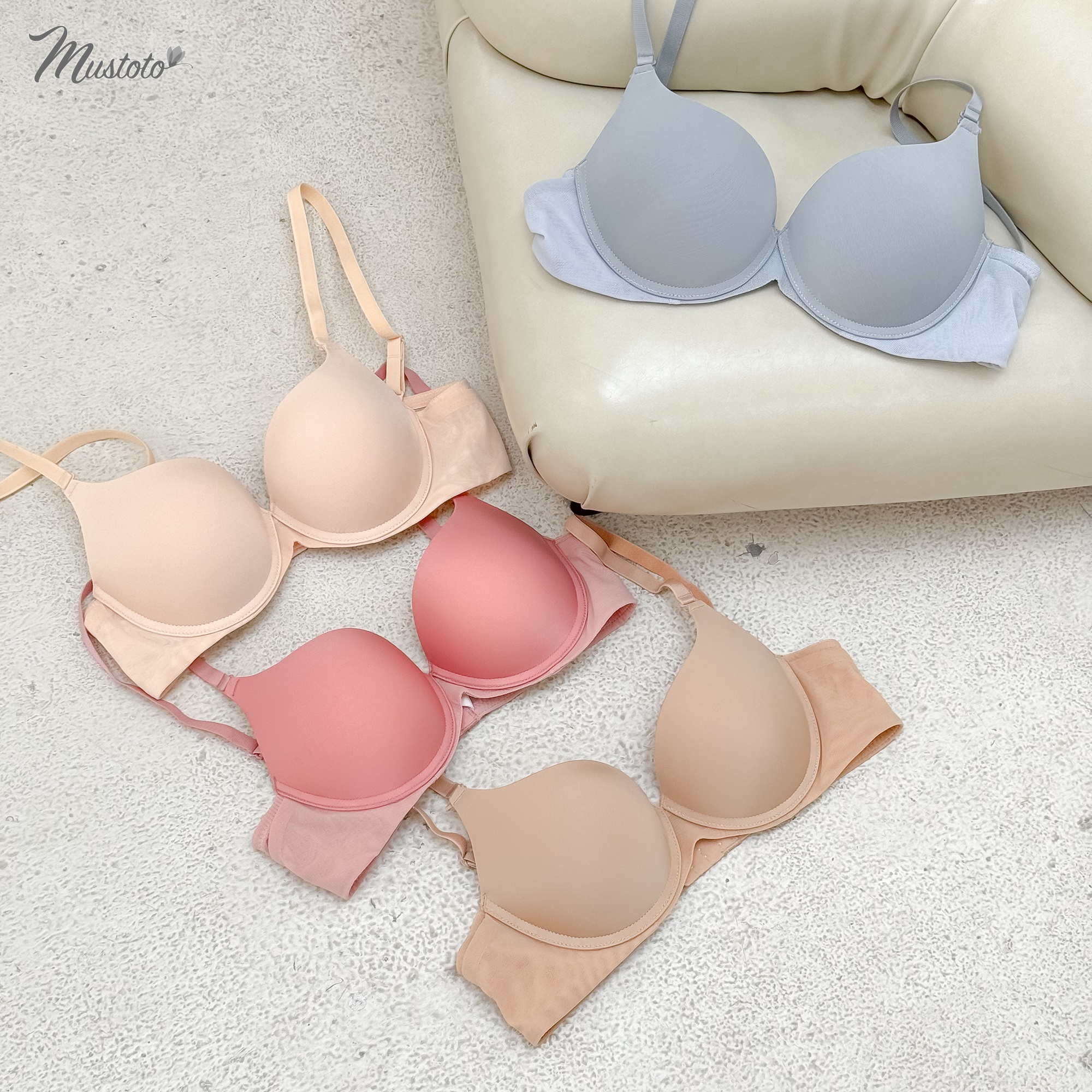 Mô tả Áo Lót Mustoto Bra Nâng 3,5cm Không Gọng Tự Nhiên (MA42) - 3